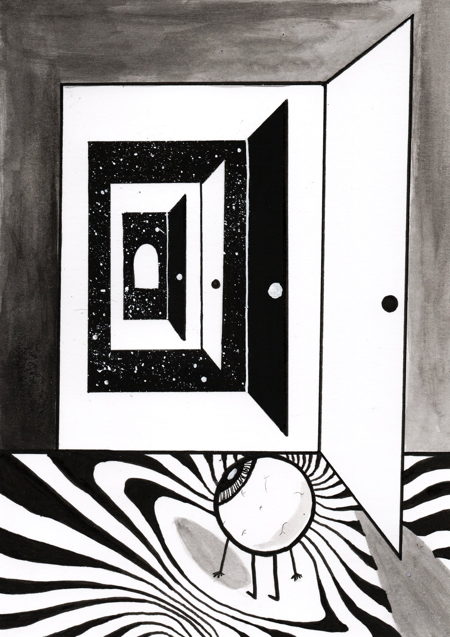 Vacant (Inktober Day 30 Prompt) - Original Ink Painting