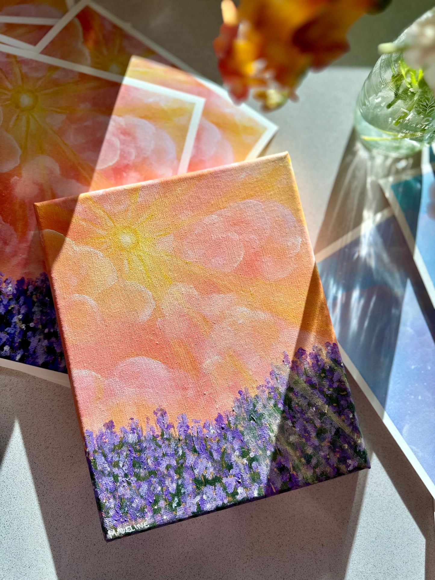 Lavender Light - Original 8x10 Canvas Painting