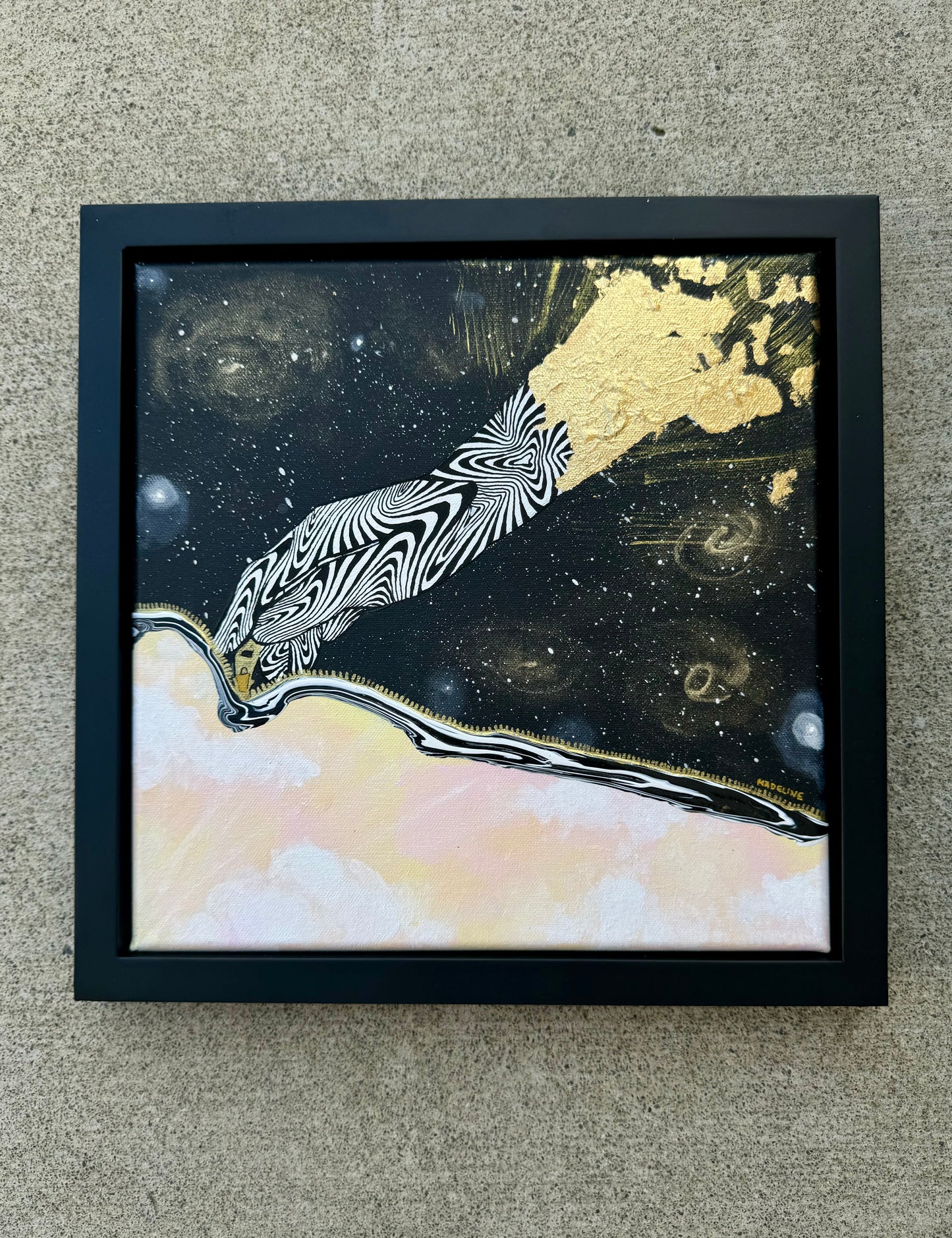 Beauty of Existence #3 - Original Framed Canvas 12x12