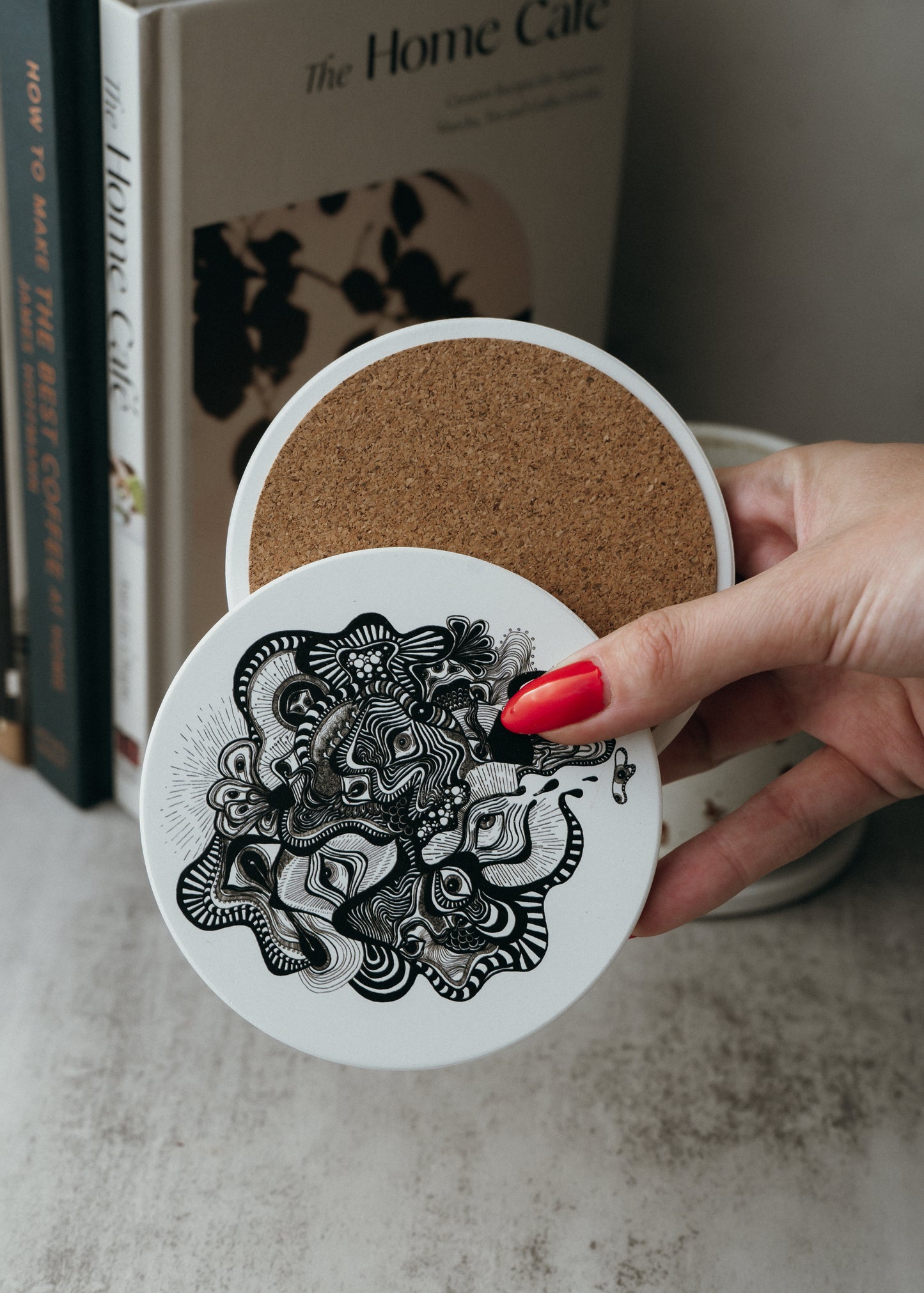 Vision Illusion Ceramic Coaster Set of 4