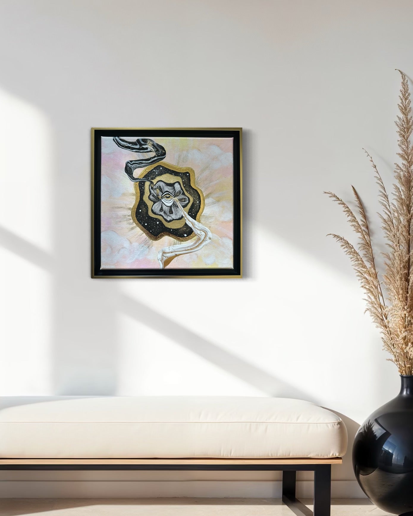 Beauty of Existence #1 - Original Framed Canvas 12x12