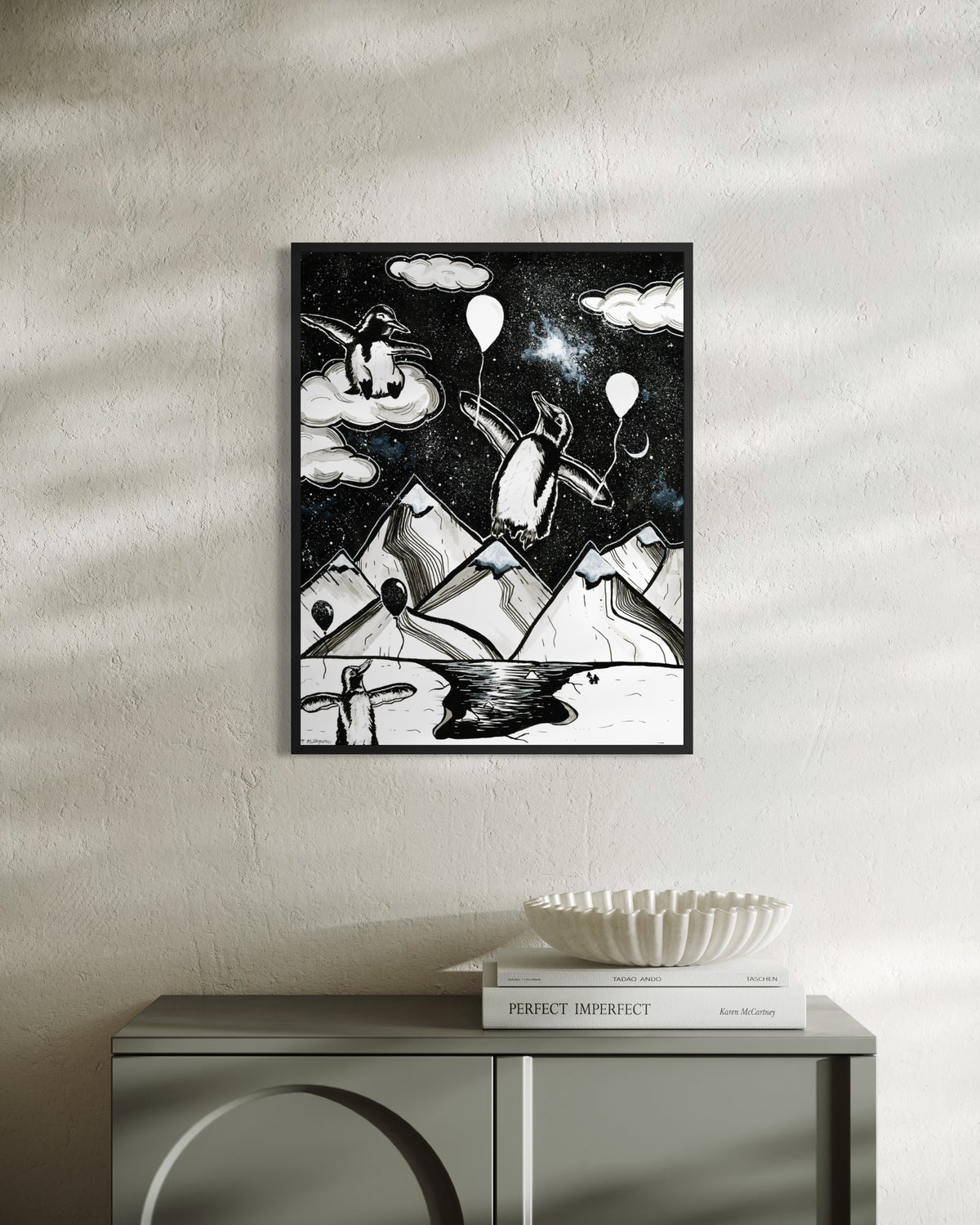 'FLIGHTLESS' INKTOBER Print