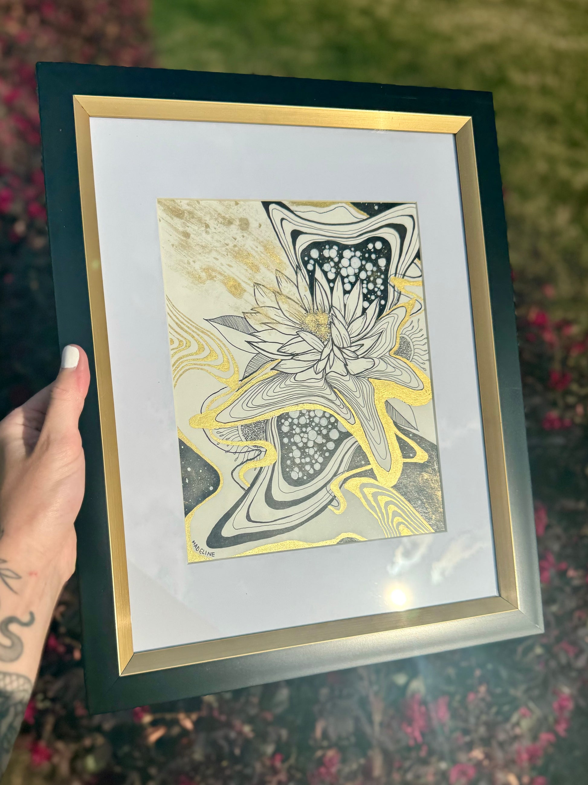 Beauty of Existence #5 - Original Framed Painting 8x10in (XAOS)