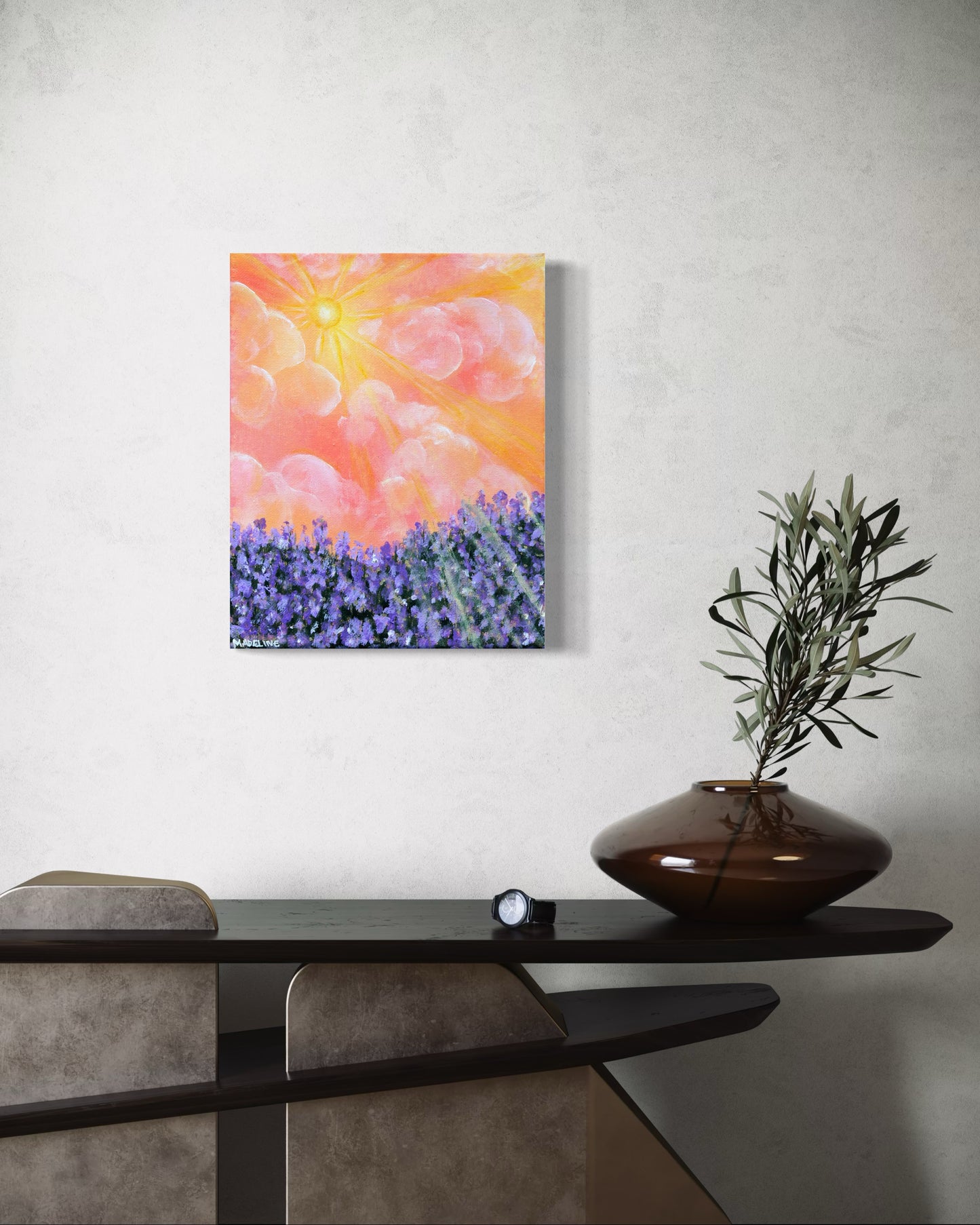 Lavender Light - Original 8x10 Canvas Painting