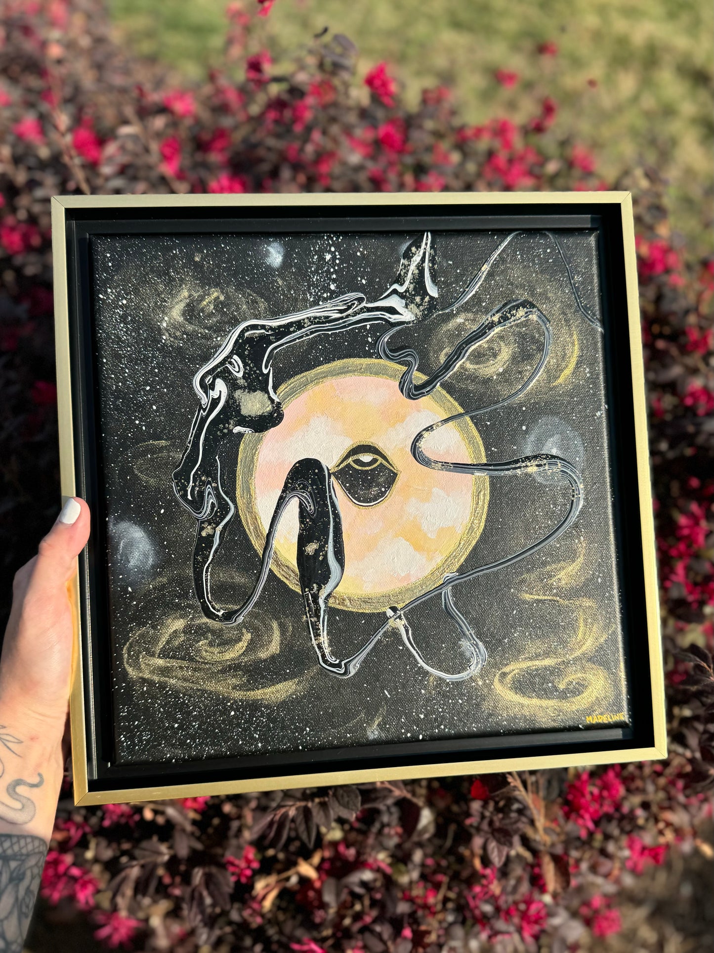 Beauty of Existence #2 - Original Framed Canvas 12x12