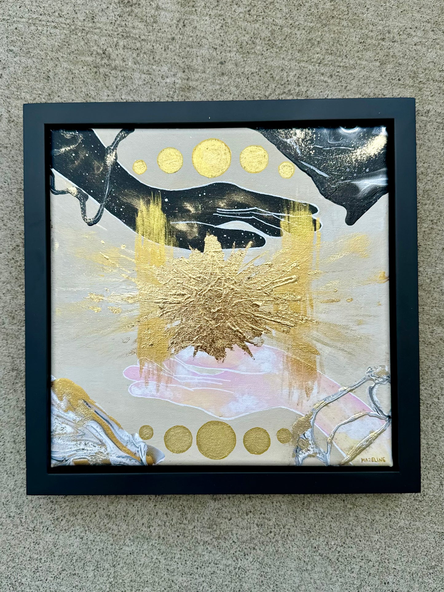 Beauty of Existence #4 - Original Framed Canvas 12x12
