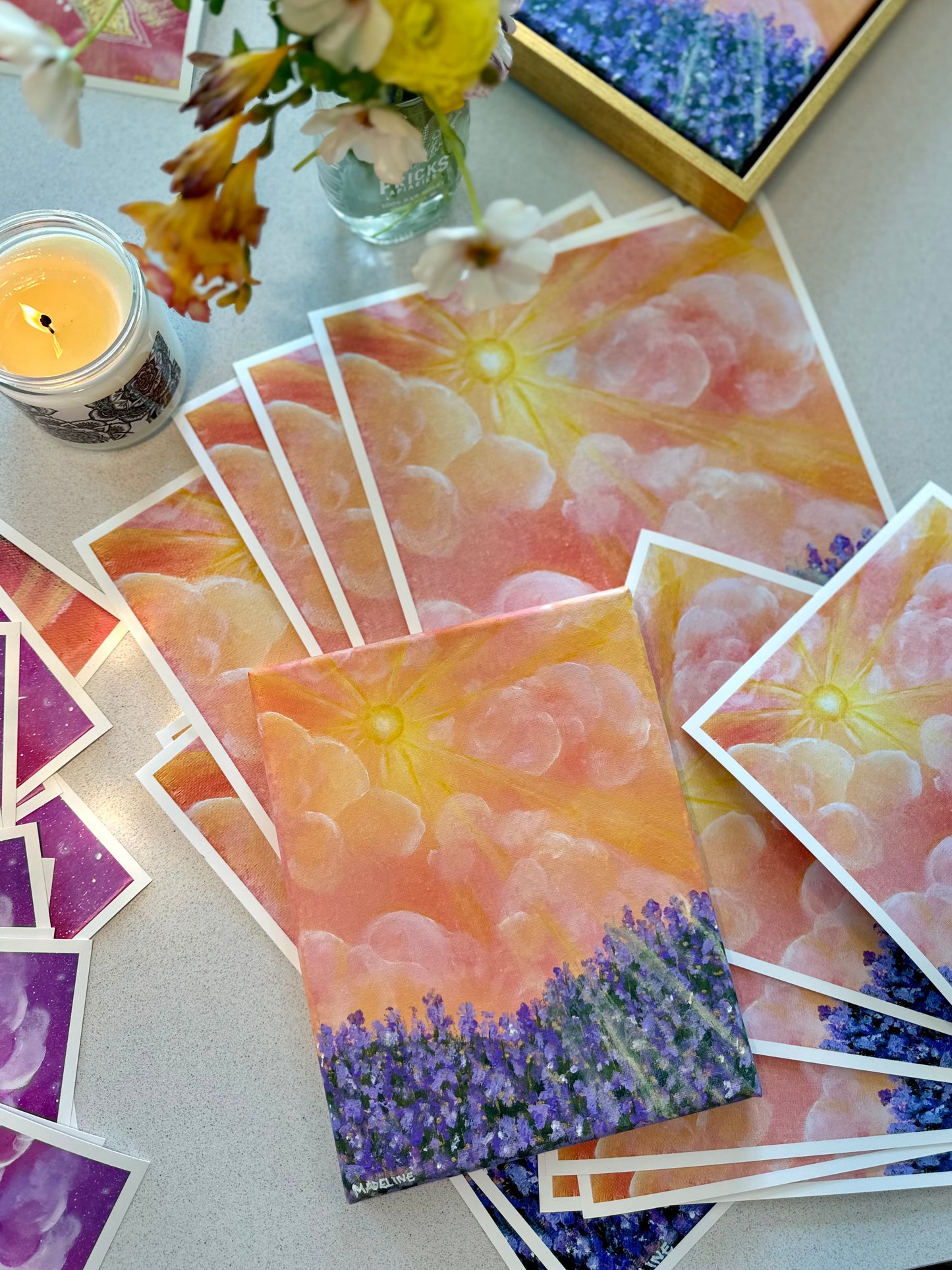 Lavender Light - Original 8x10 Canvas Painting