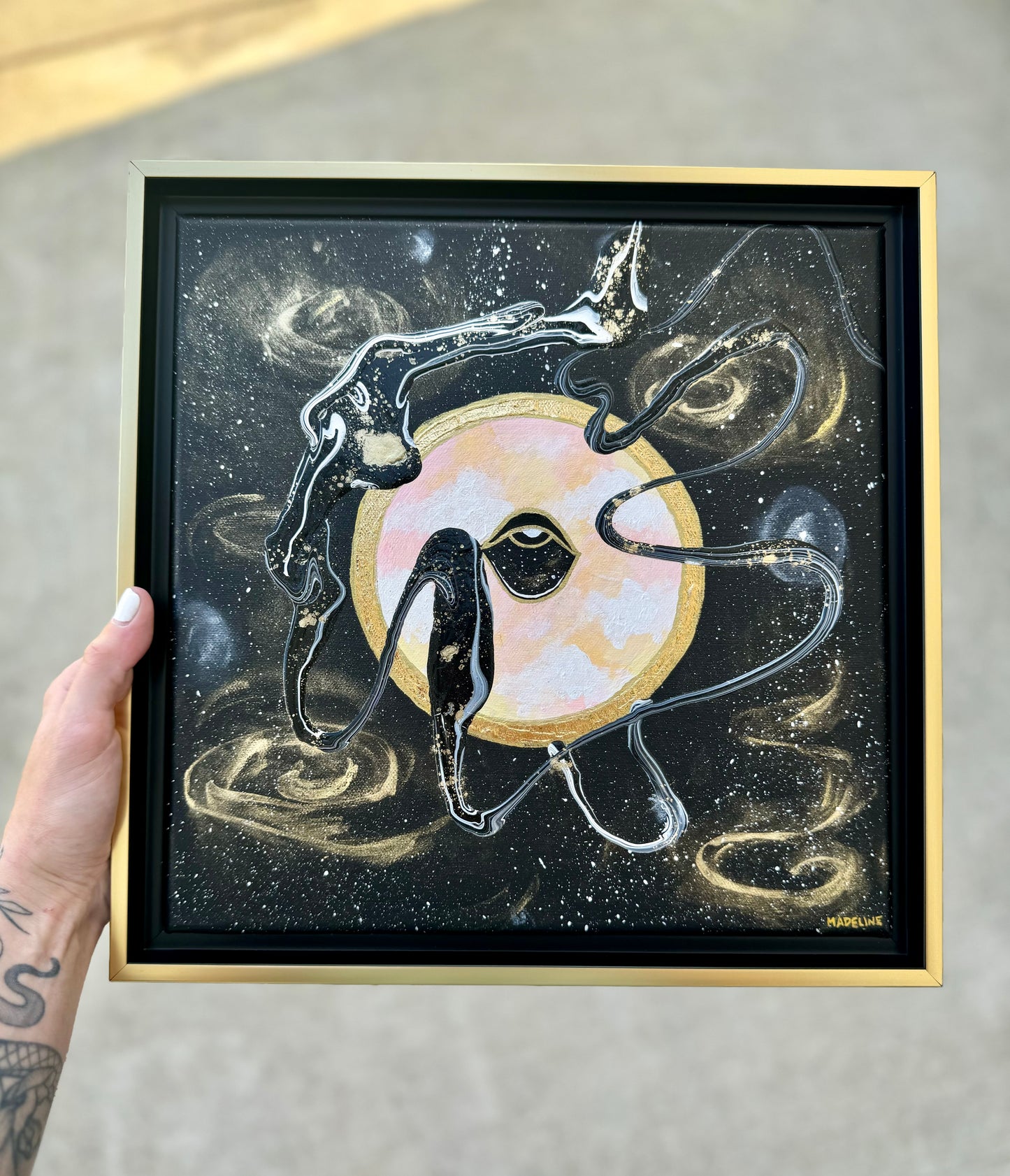 Beauty of Existence #2 - Original Framed Canvas 12x12