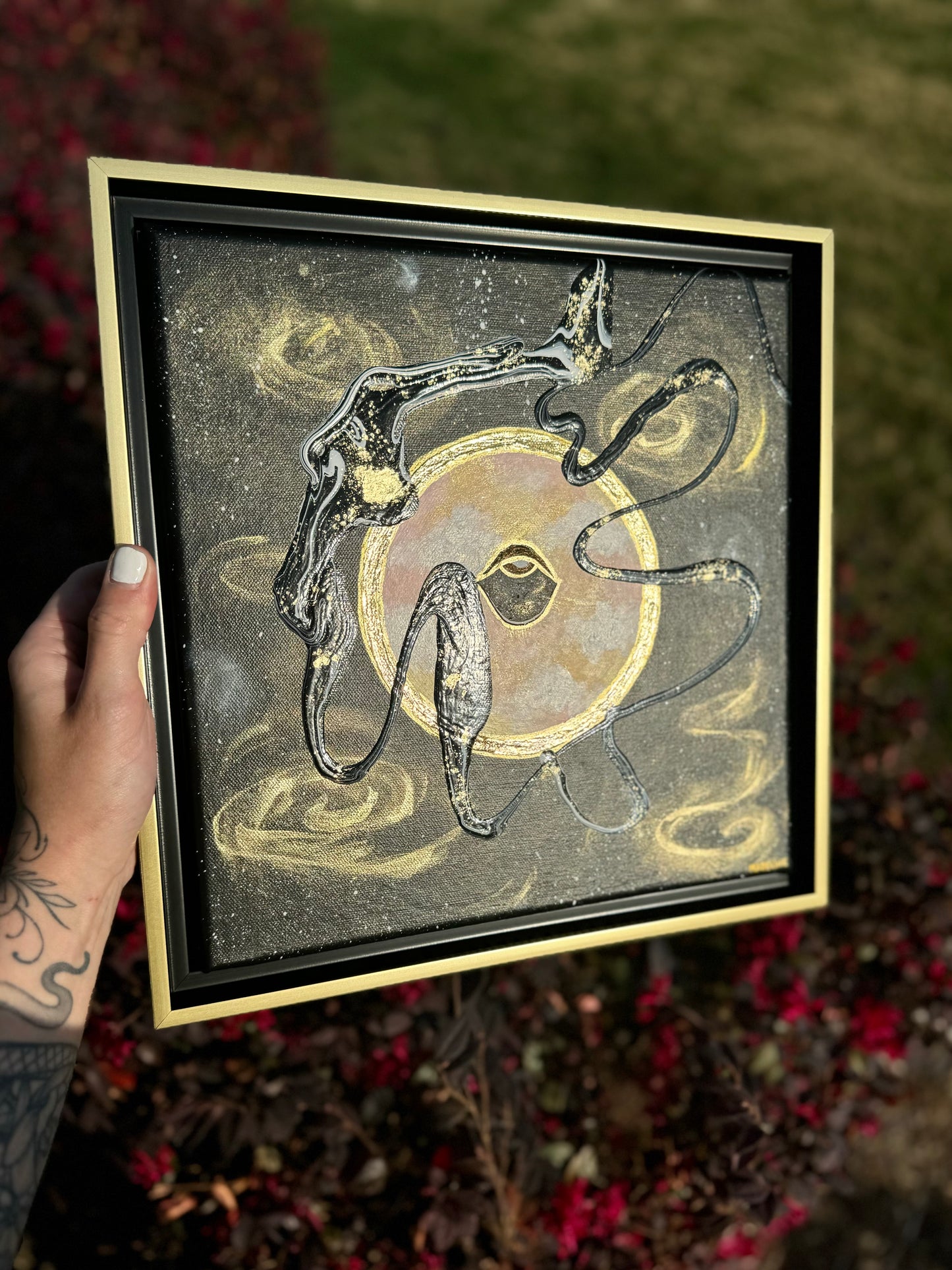 Beauty of Existence #2 - Original Framed Canvas 12x12