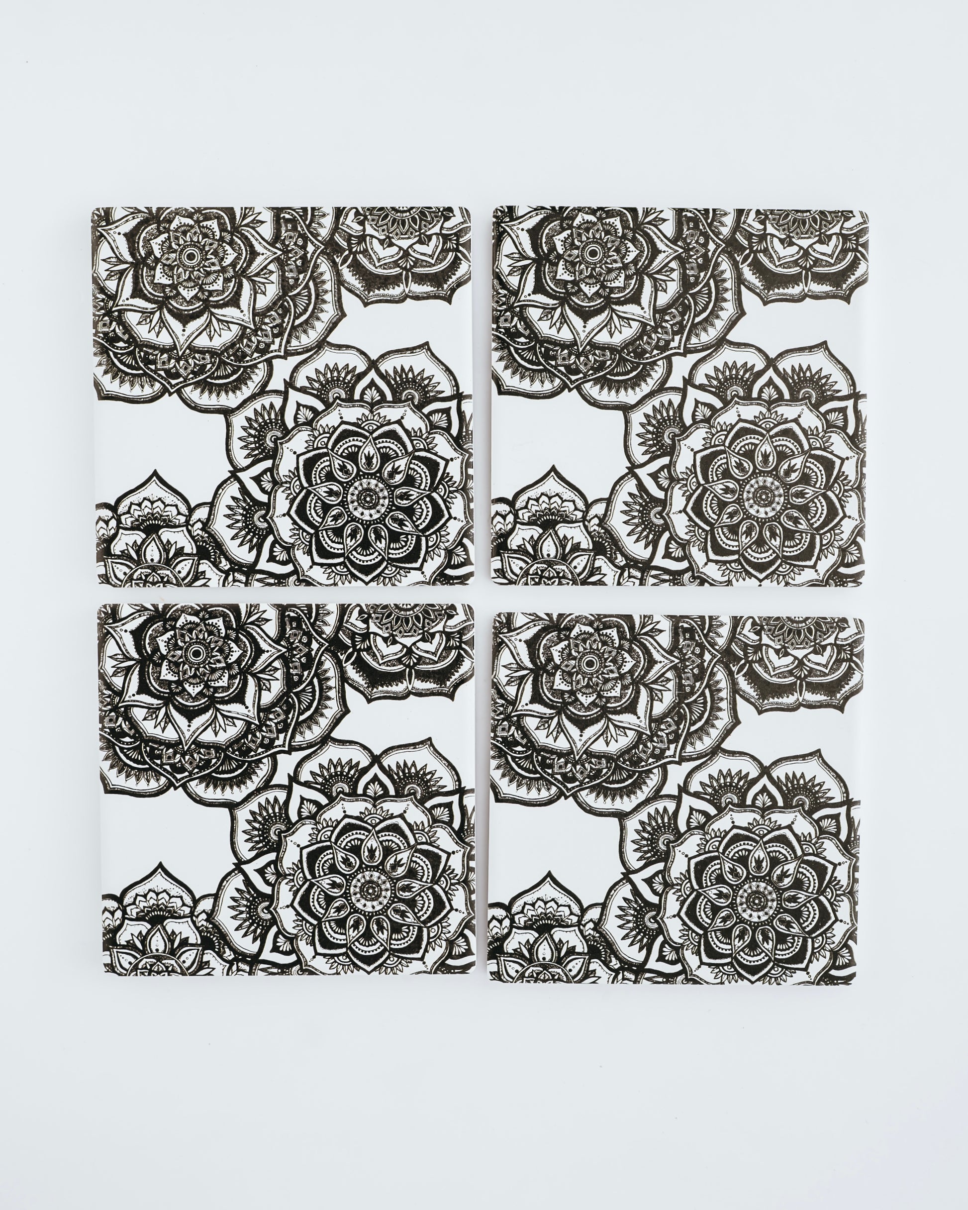 Ceramic Coaster Set - Floral Fascination (XAOS)