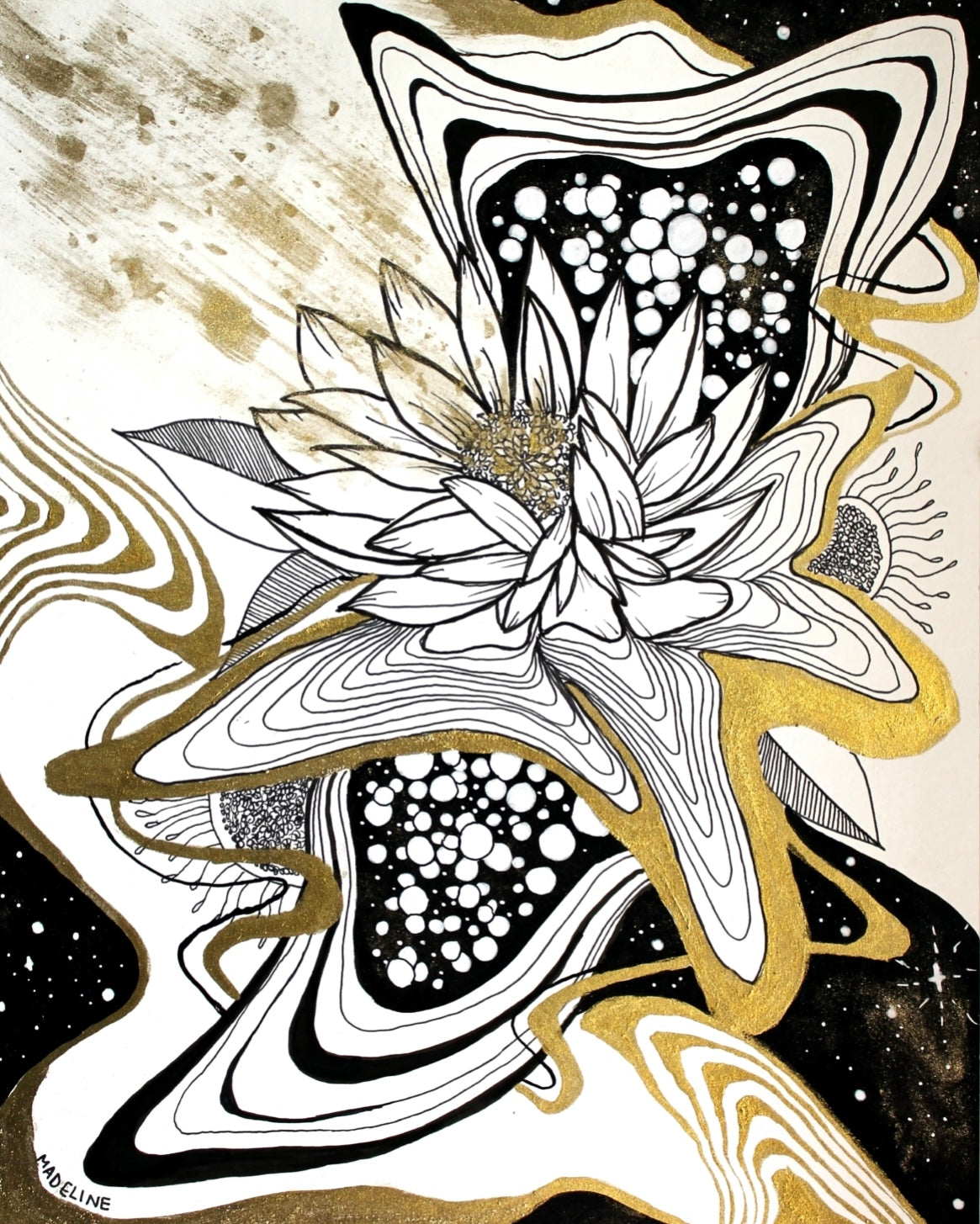 Beauty of Existence #5 - Original Framed Painting 8x10in (XAOS)