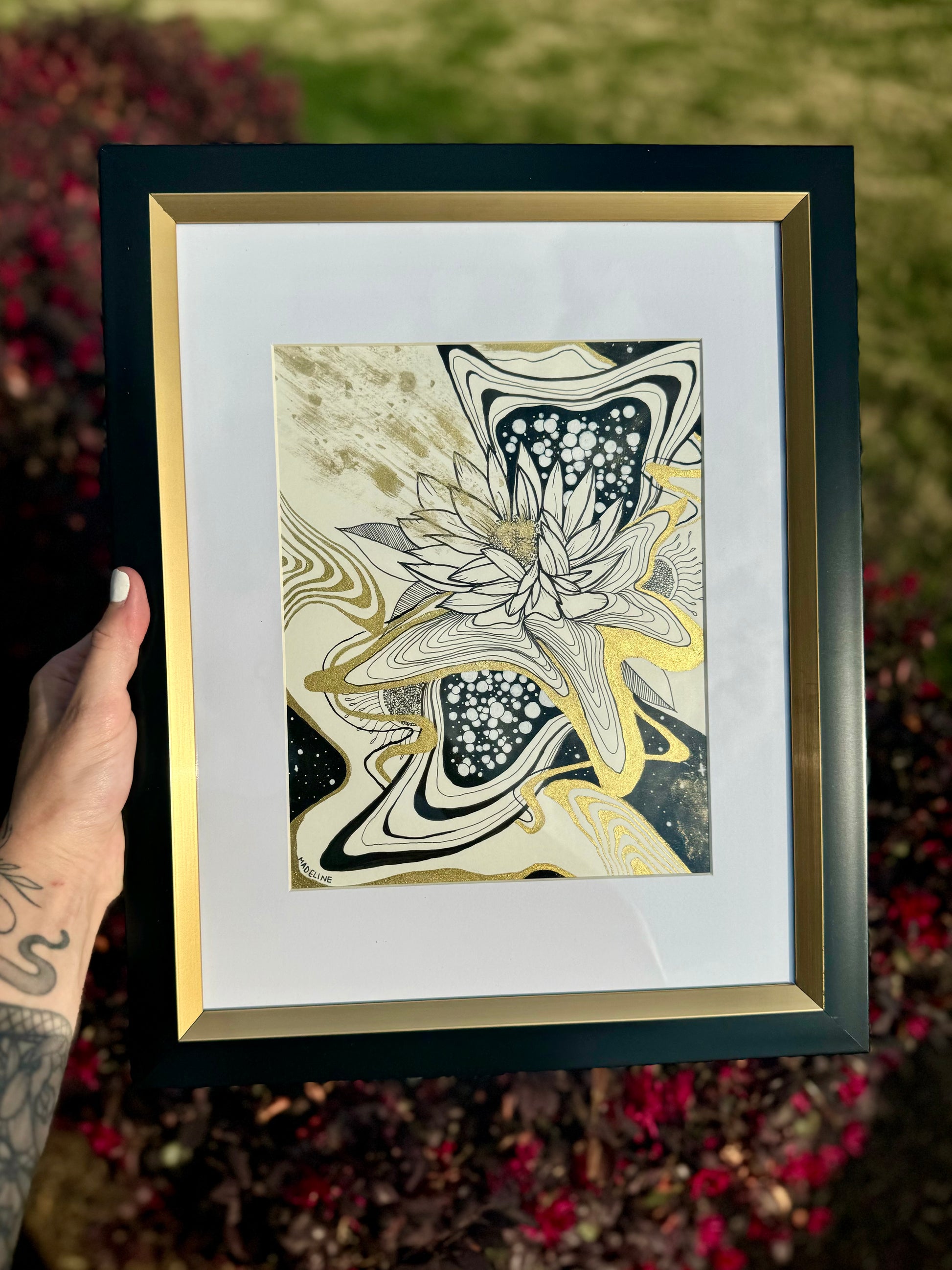 Beauty of Existence #5 - Original Framed Painting 8x10in (XAOS)