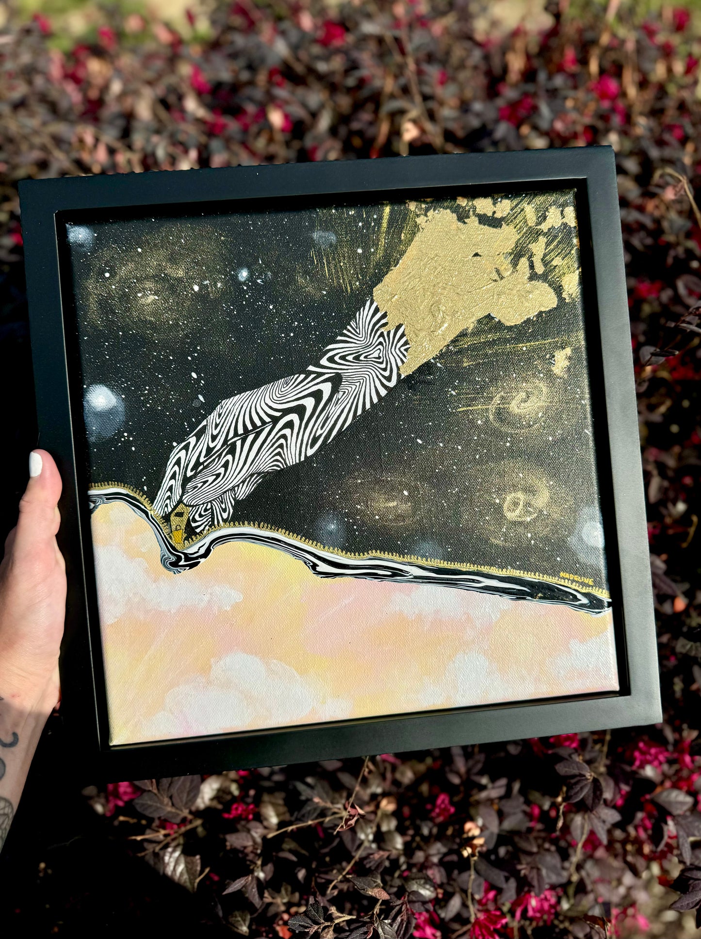 Beauty of Existence #3 - Original Framed Canvas 12x12