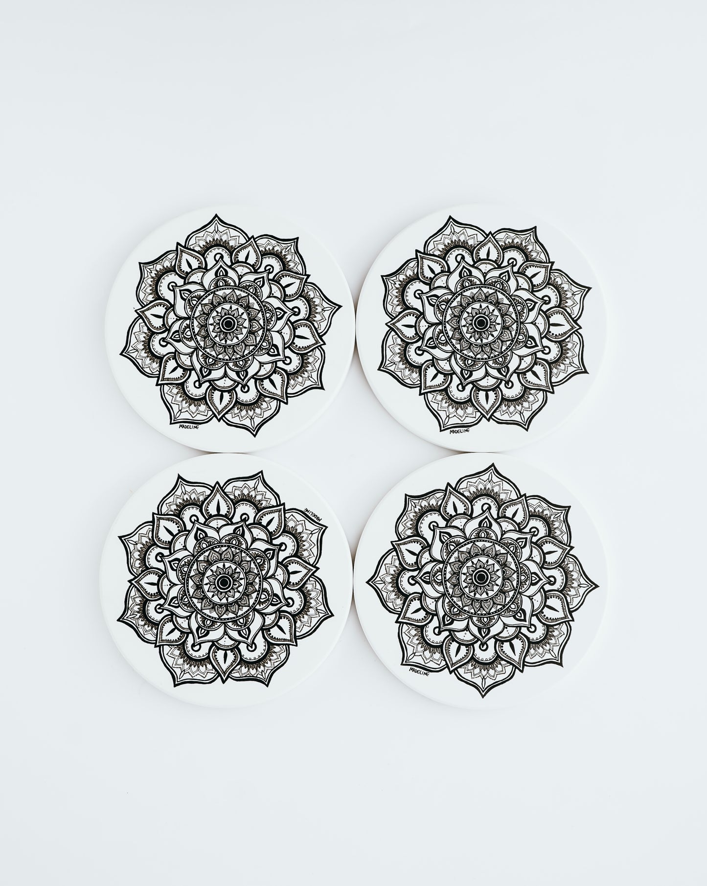 Peaceful Petals Ceramic Coaster Set of 4