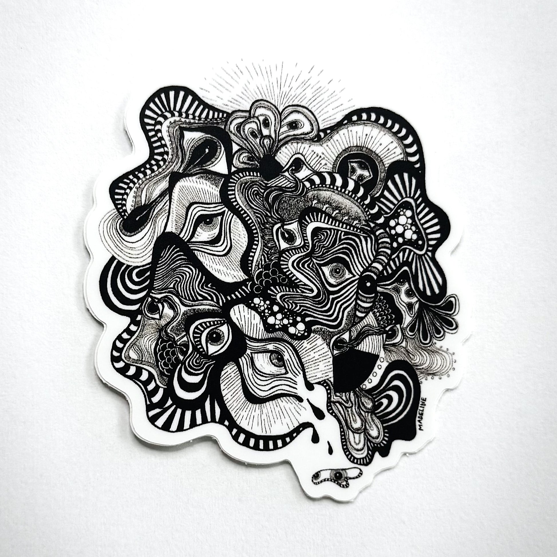 Vision Illusion - Waterproof Vinyl Sticker (XAOS)