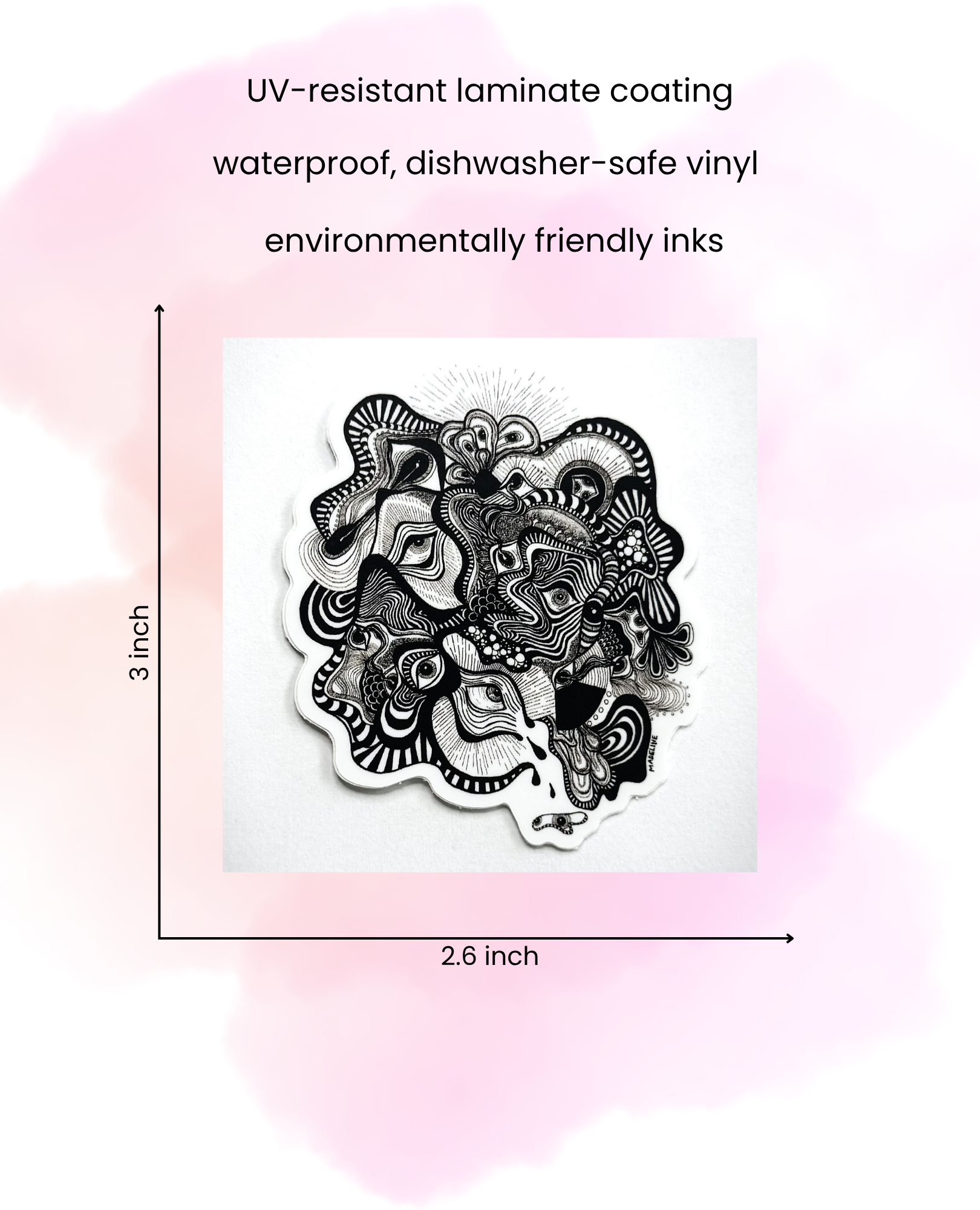 Vision Illusion - Waterproof Vinyl Sticker (XAOS)