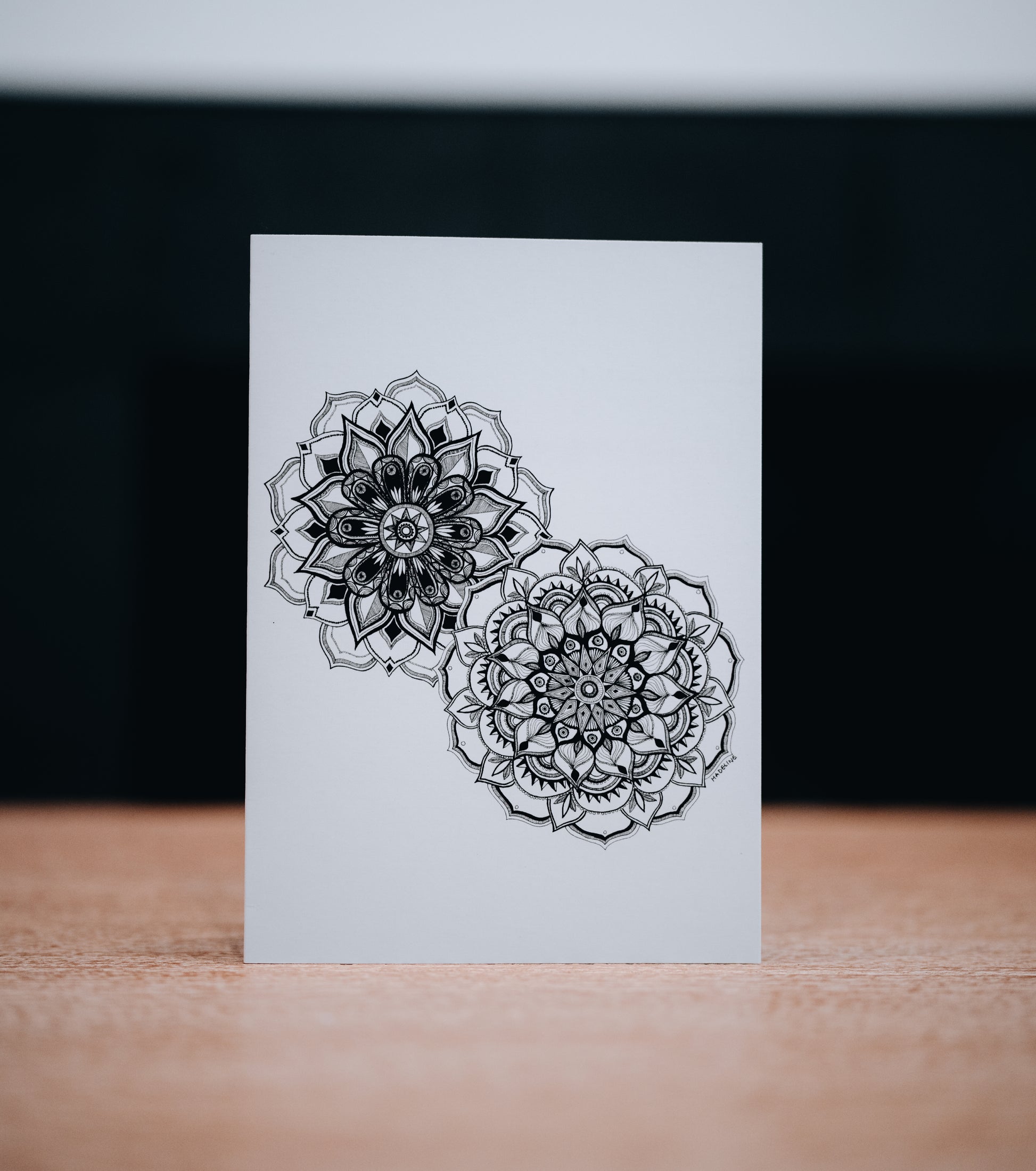 Mandala Blossoms - 5x7 Single Greeting Card (XAOS)
