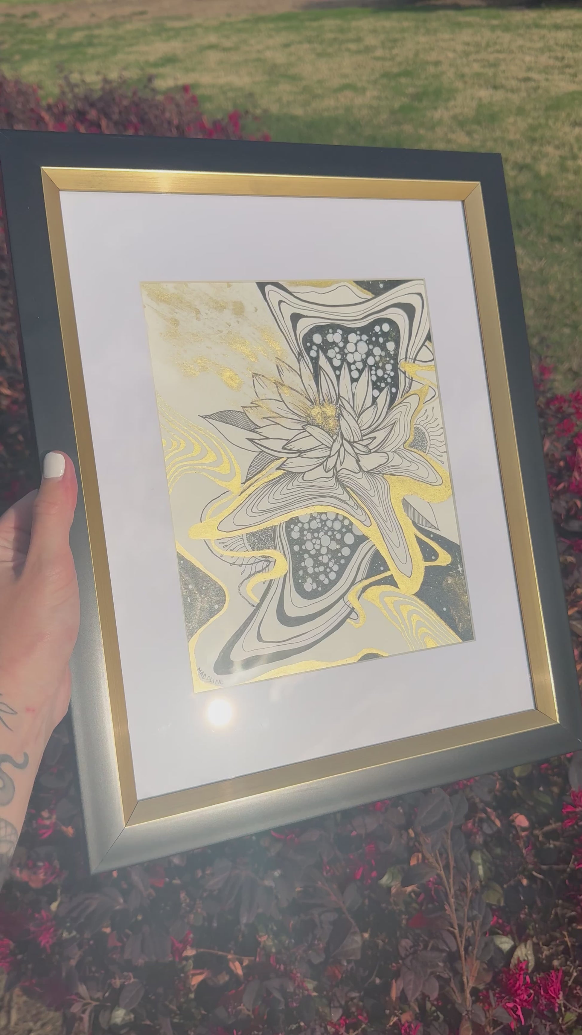 Beauty of Existence #5 - Original Framed Painting 8x10in (XAOS)