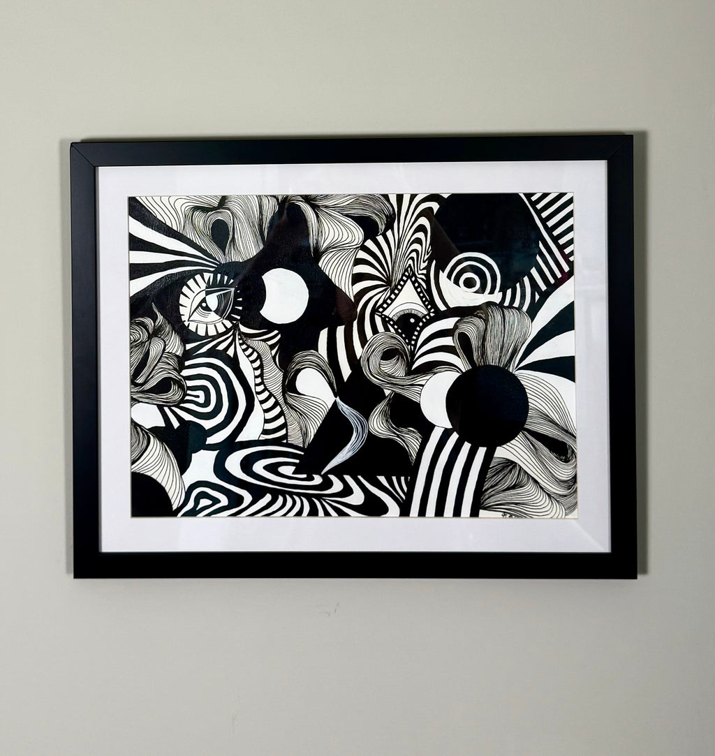 Objects in Motion Stay in Motion No. 1 - Original Ink Painting