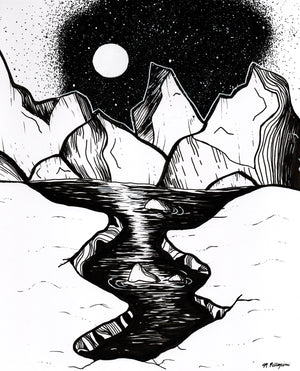 Arctic (Inktober Day 19 Prompt) - 8x10 Ink Painting