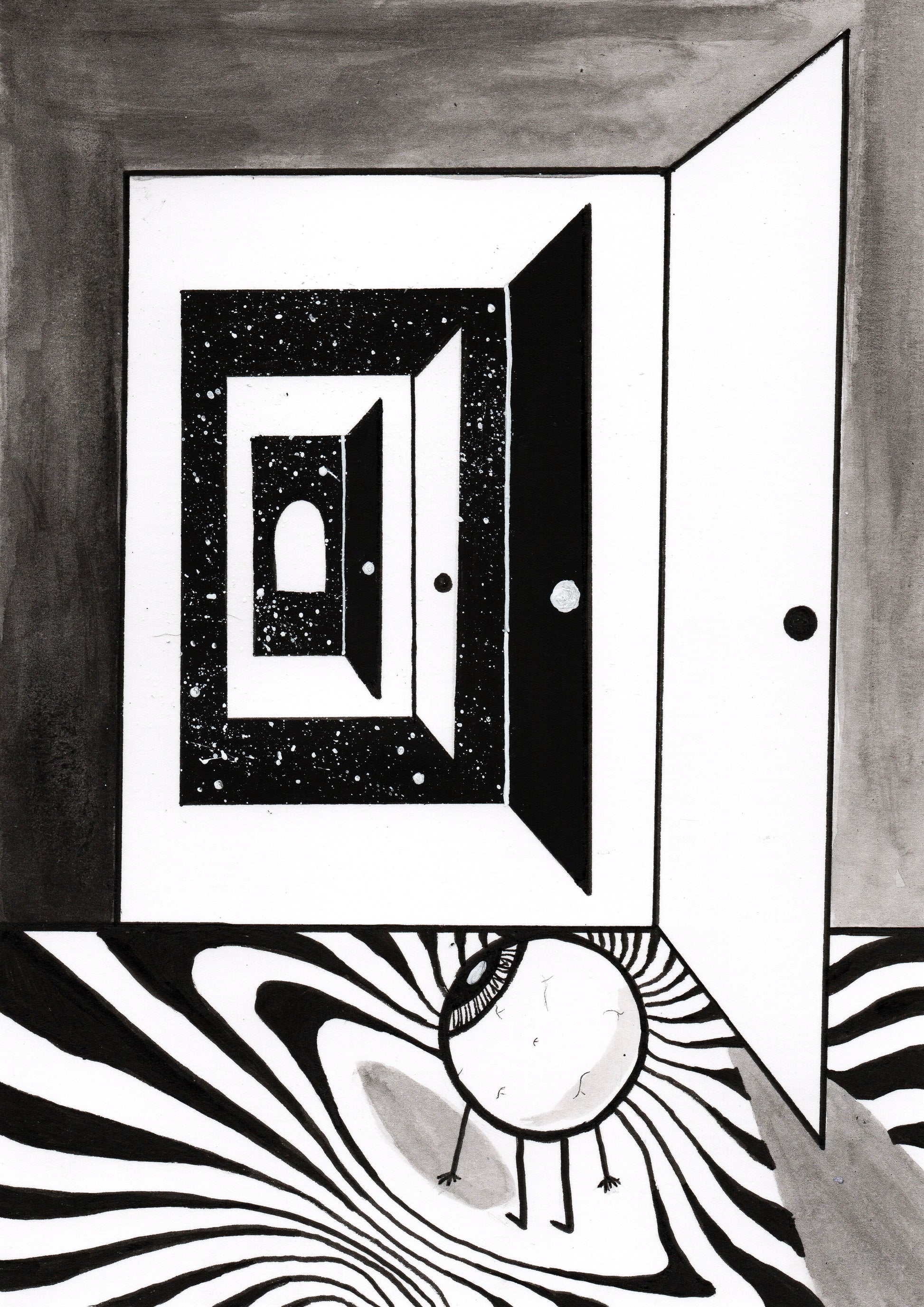 Vacant (Inktober Day 30 Prompt) - 5x7 Ink Painting