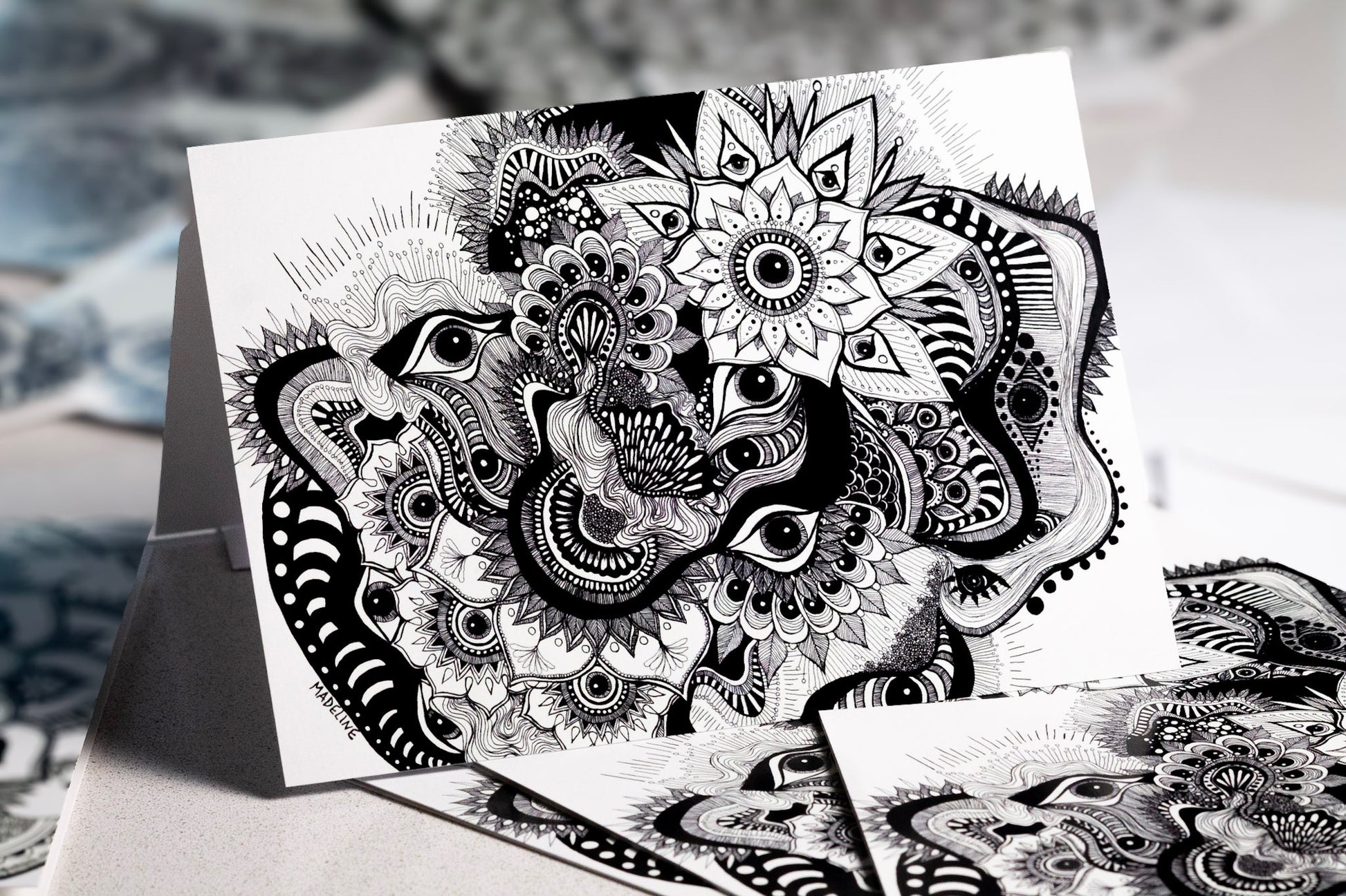 Garden of Eyes - 5x7 Single Greeting Card