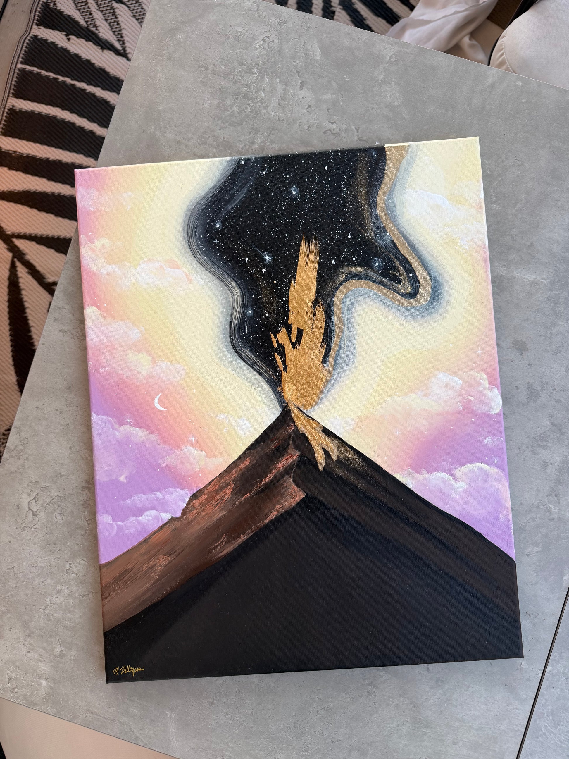 Fuego - Original Framed Canvas Painting