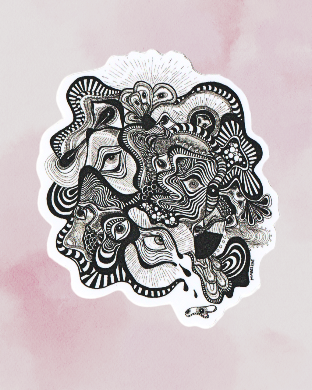 Vision Illusion - Waterproof Vinyl Sticker (XAOS)