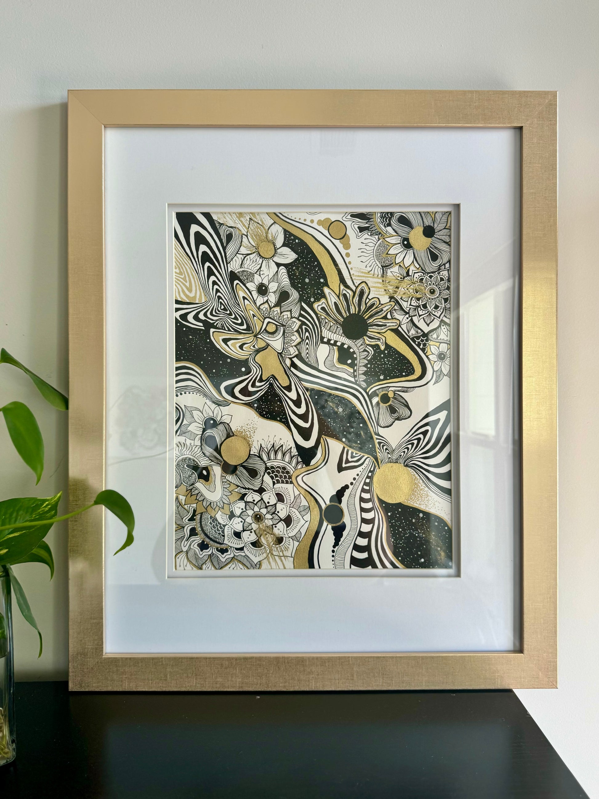 Beauty of Existence #6 - Original Framed Painting 11x14in (XAOS)