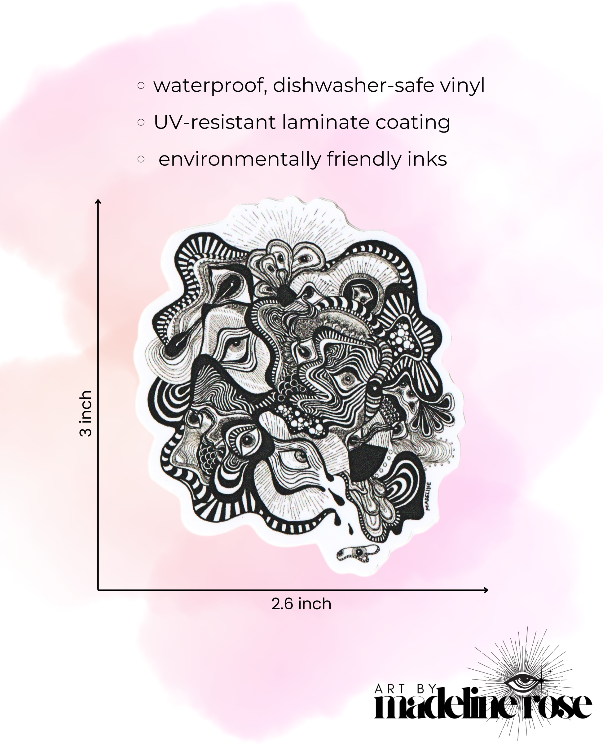 Vision Illusion - Waterproof Vinyl Sticker (XAOS)