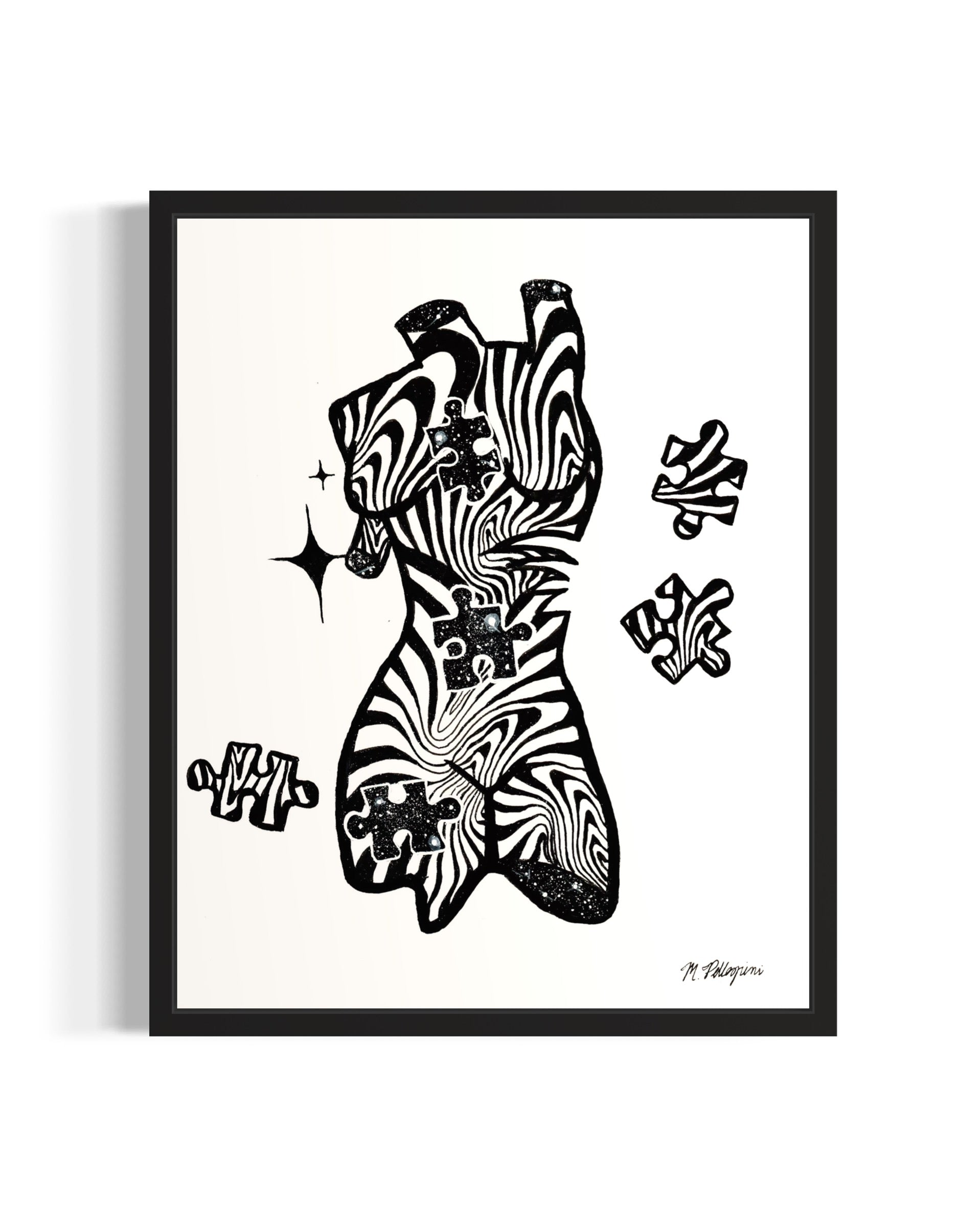 Puzzling (Inktober 2025 Prompt) - Giclée Fine Art Print