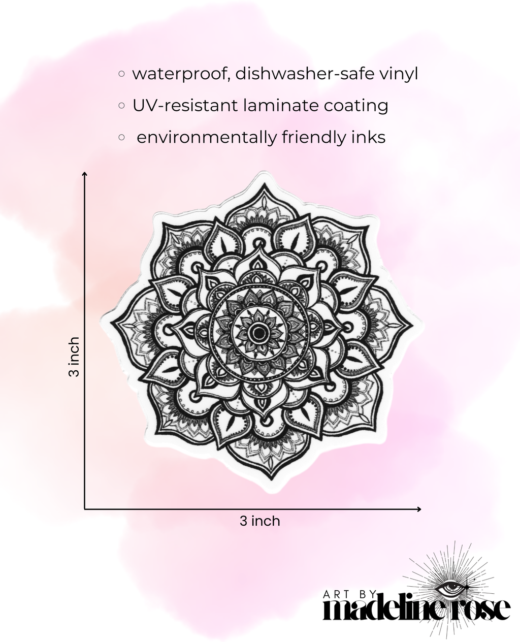 Peaceful Petals - Waterproof Vinyl Sticker