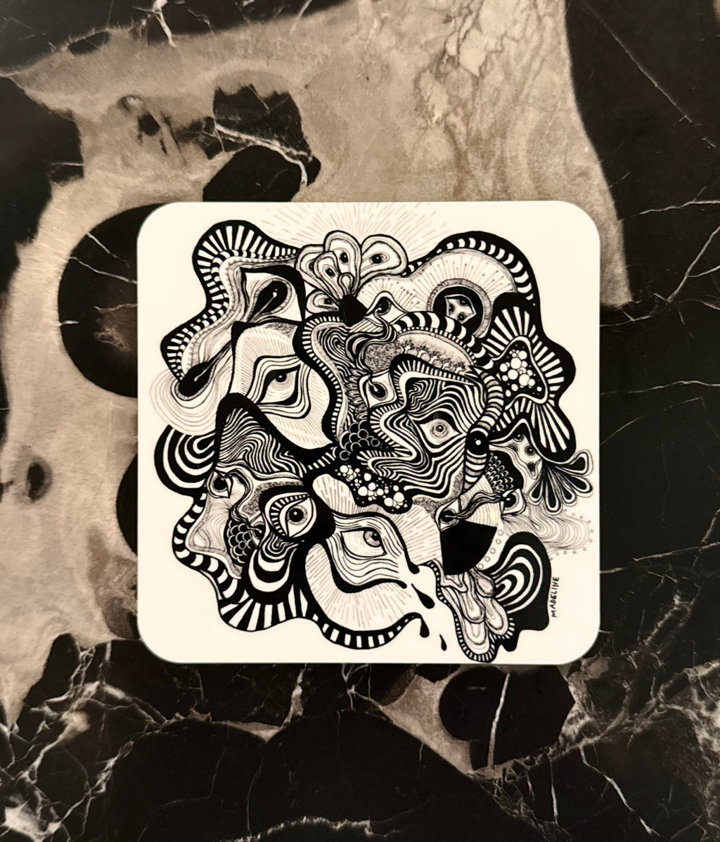 Vision Illusion Masonite Coaster Set