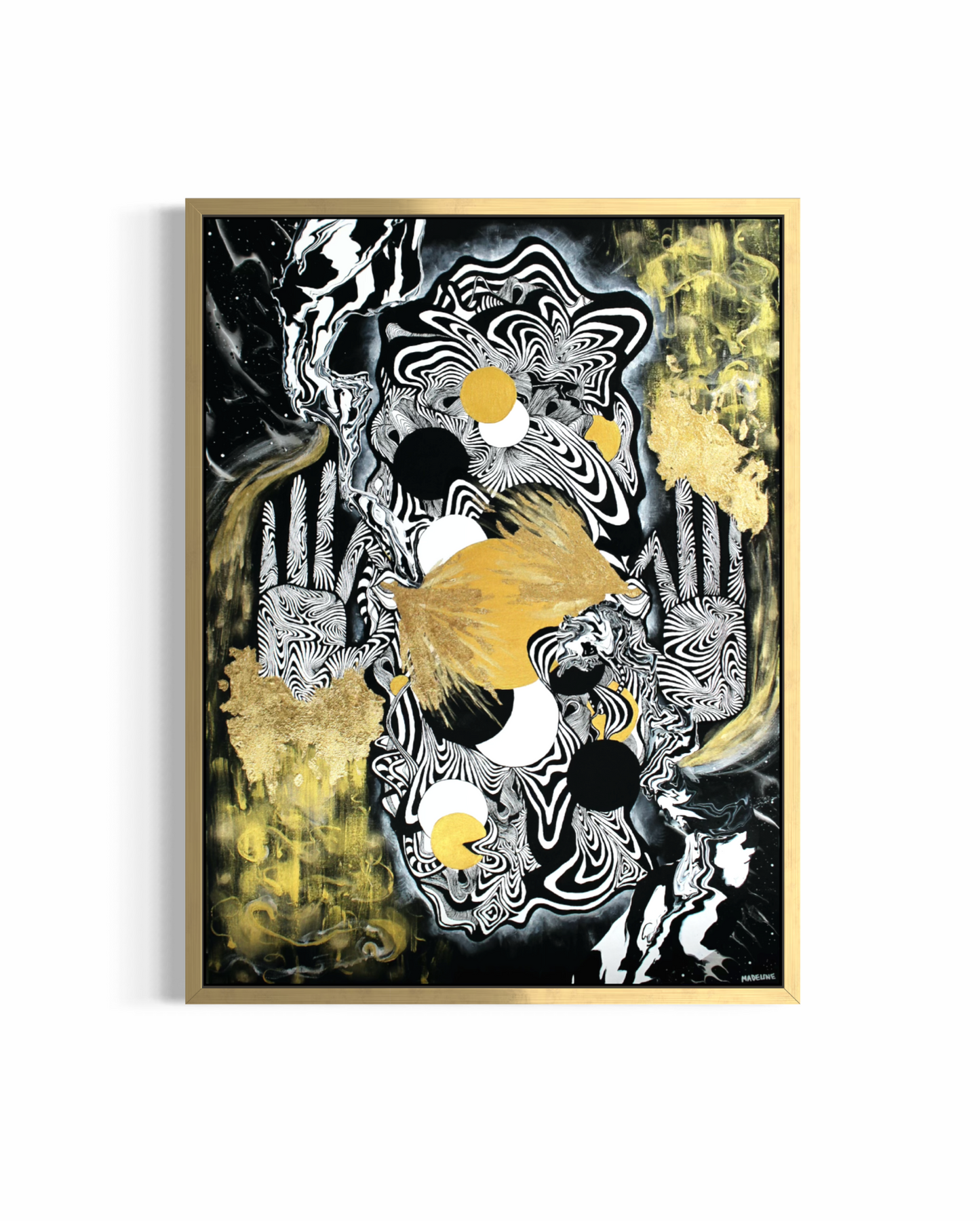 Creative Awakening - Framed Canvas Print, Gold Leaf Embellished, 8x10in (XAOS)