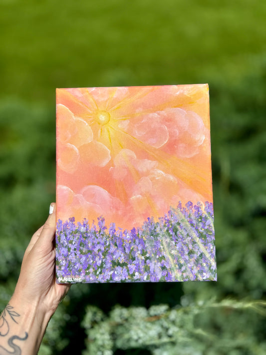 Lavender Light - Original 8x10 Canvas Painting