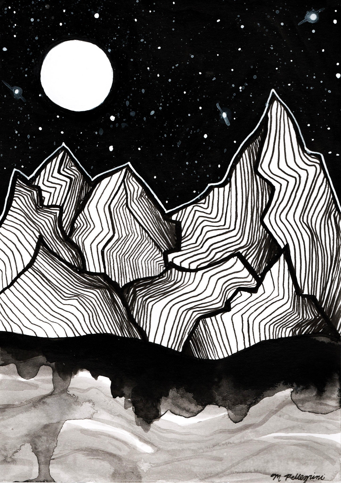 Ragged (Inktober Day 15 Prompt) - 5x7 Ink Painting