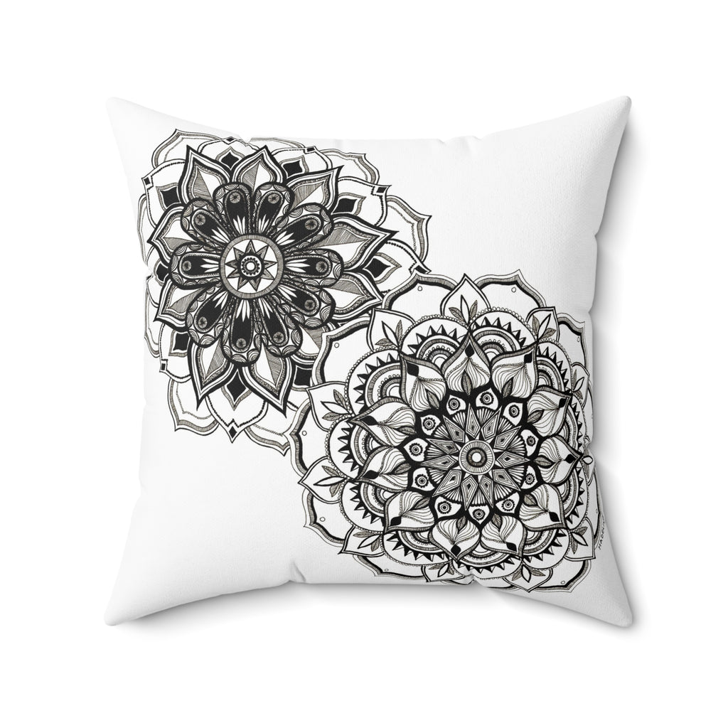 Mandala Blossoms Throw Pillow