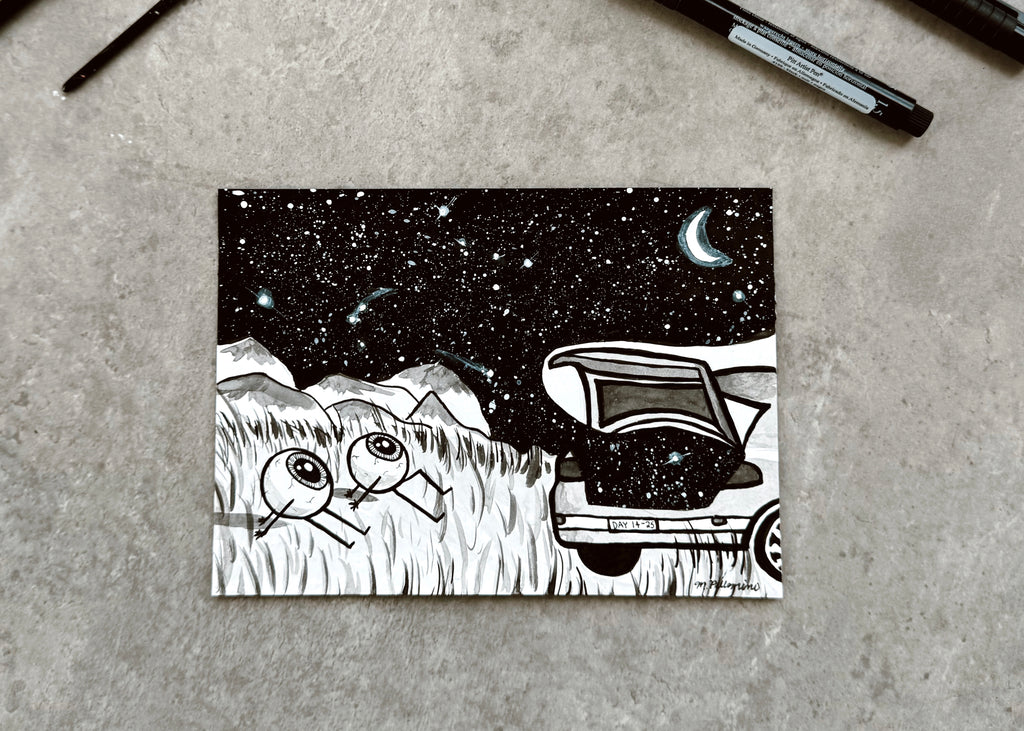Trunk (Inktober Day 14 Prompt) - 5x7 Ink Painting - SOLD