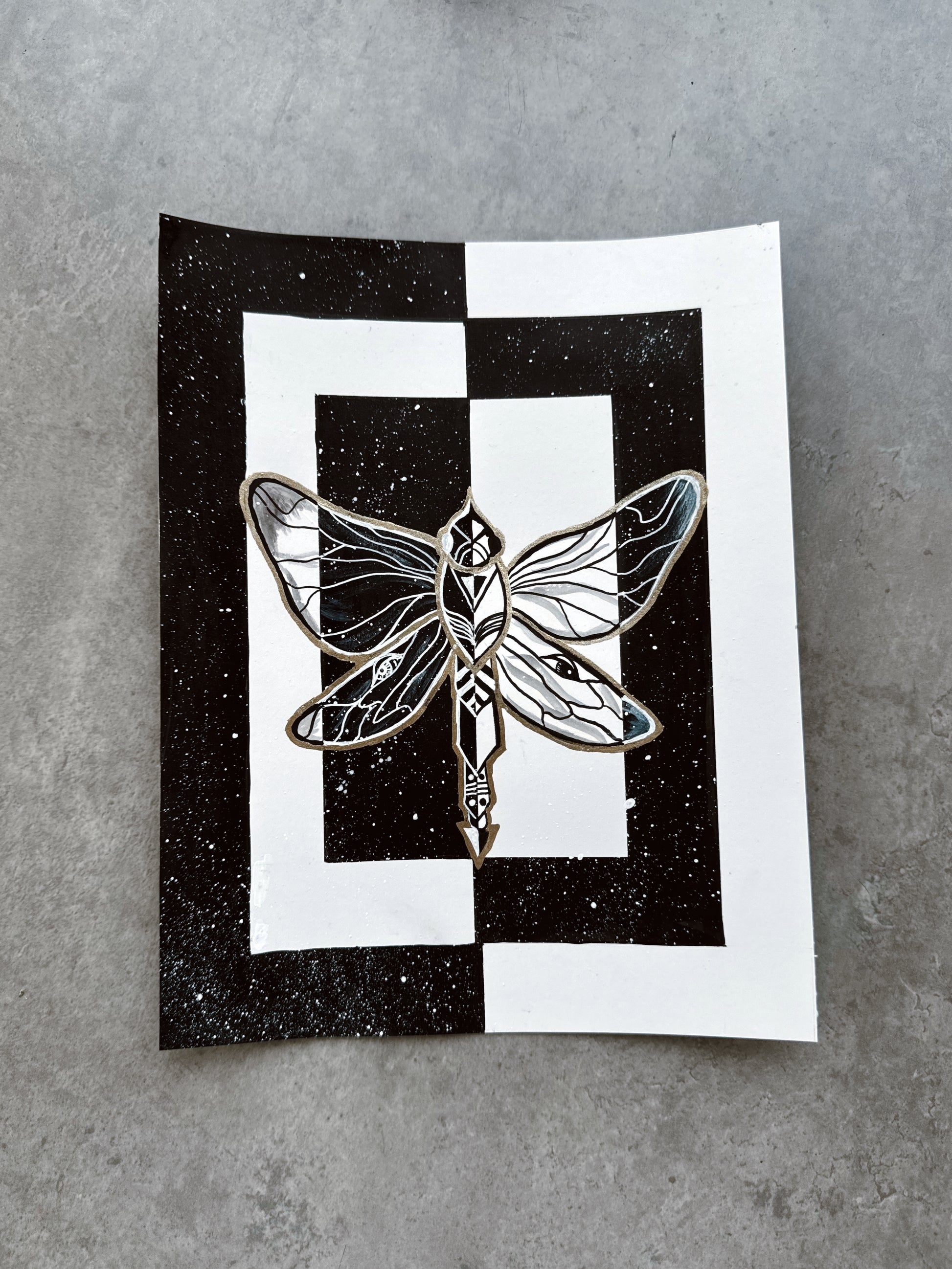 Firefly (Inktober Day 23 Prompt) - 8x10 Ink Painting