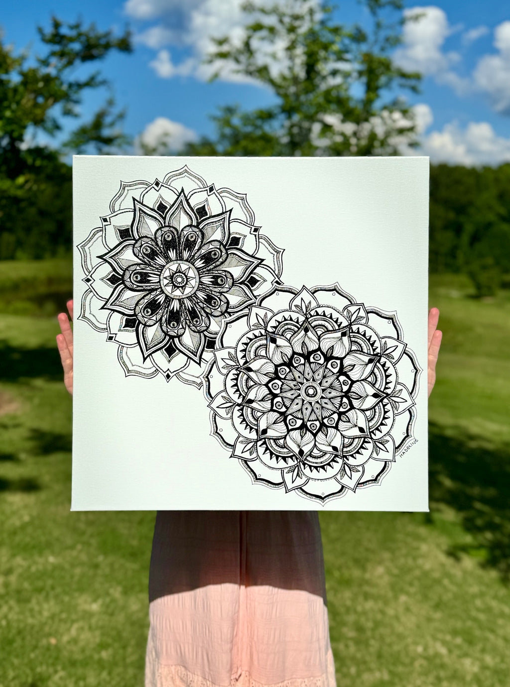 Mandala Blossoms Canvas Print
