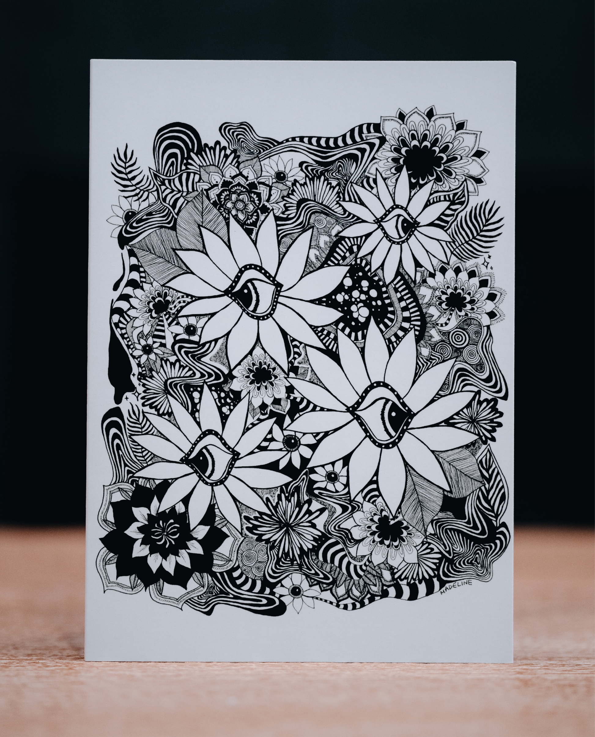 Daisy Dreamscape - 5x7 Single Greeting Card
