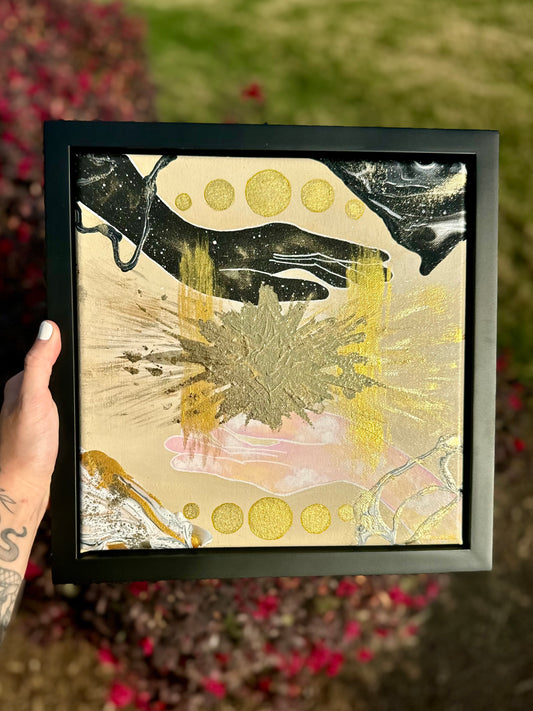 Beauty of Existence #4 - Original Framed Canvas 12x12