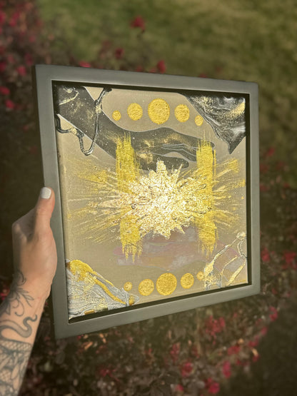 Beauty of Existence #4 - Original Framed Canvas 12x12