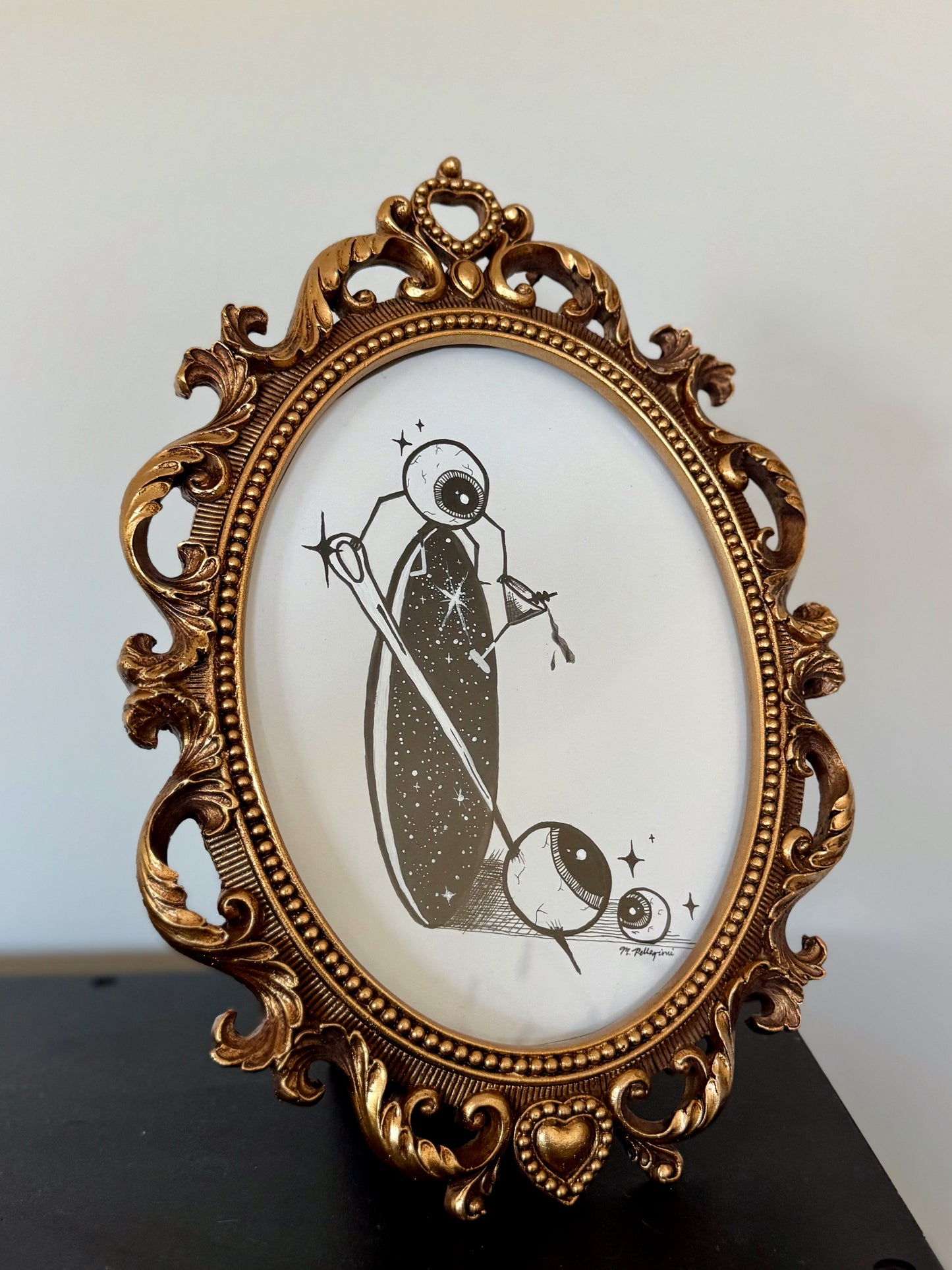 Pierce (Inktober Day 6 Prompt) - Framed Ink Painting