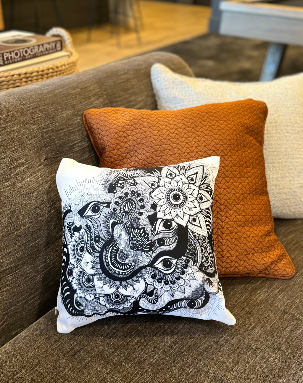 Garden of Eyes Throw Pillow