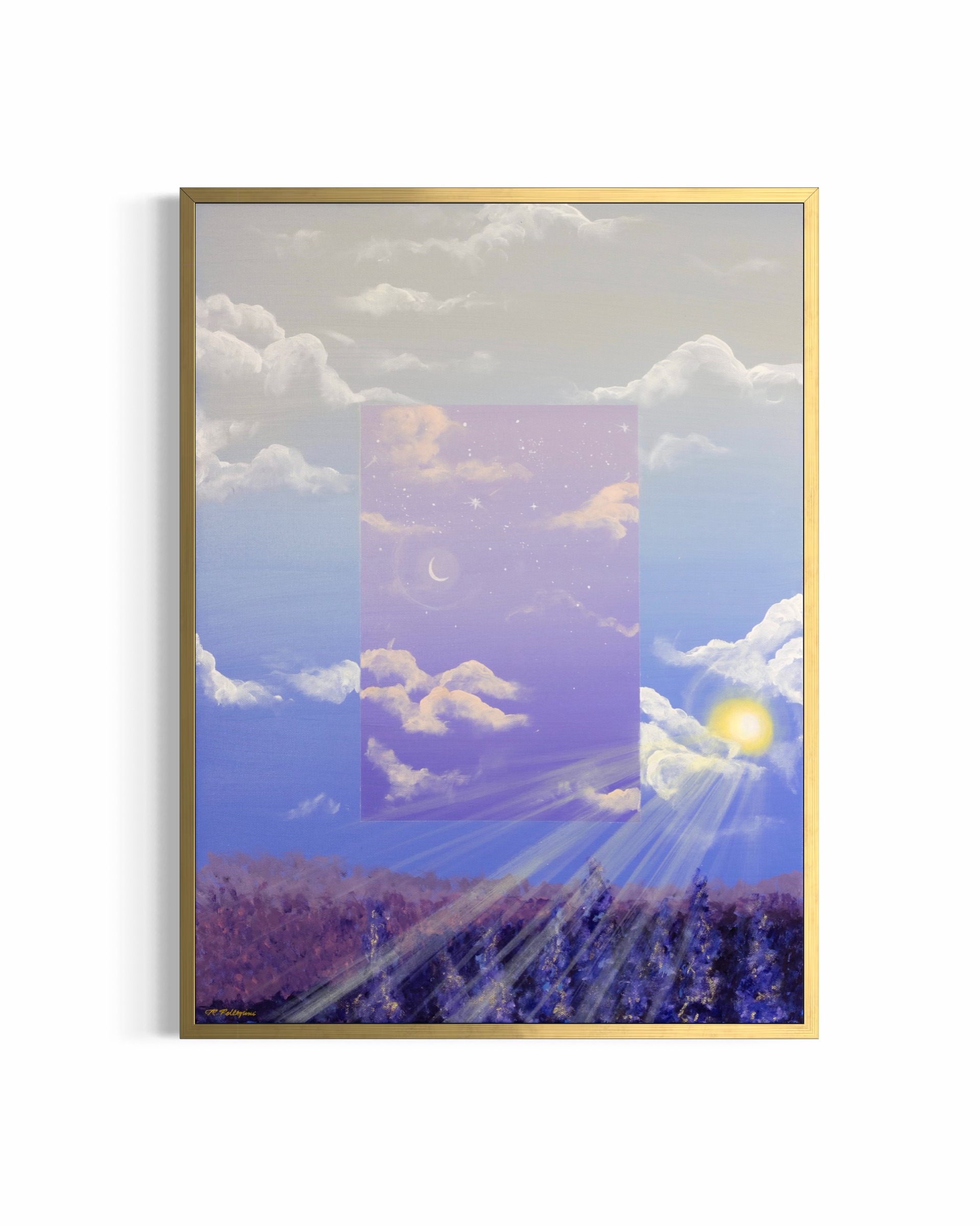 To The Moon & Back - Giclée Framed Canvas Print 8x10in (XAOS)