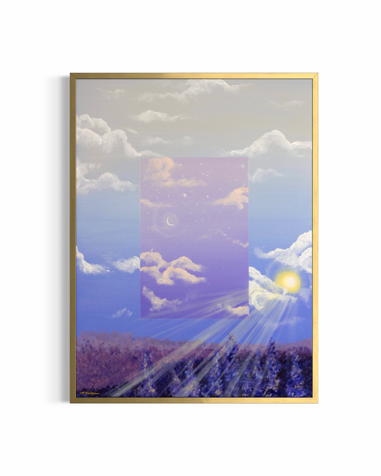 To The Moon & Back - Giclée Framed Canvas Print 8x10in (XAOS)