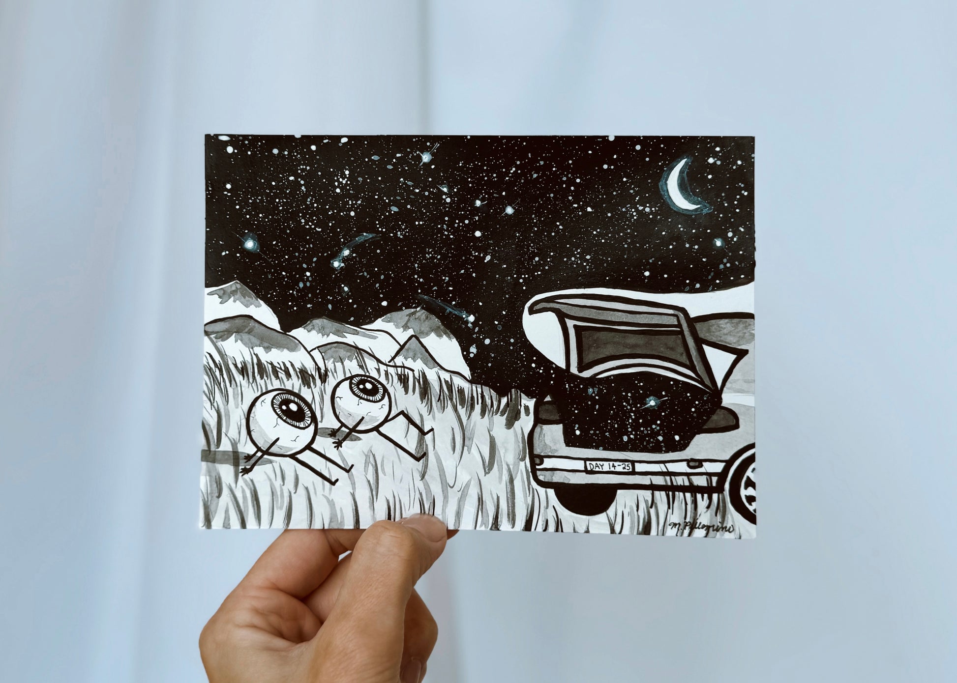 Trunk (Inktober Day 14 Prompt) - 5x7 Ink Painting - SOLD