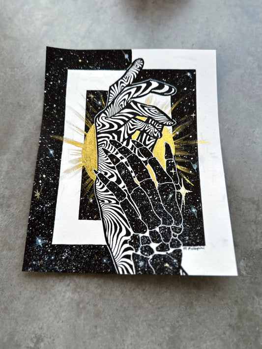 Skeletal (Inktober Day 28 Prompt) - Original Ink Painting