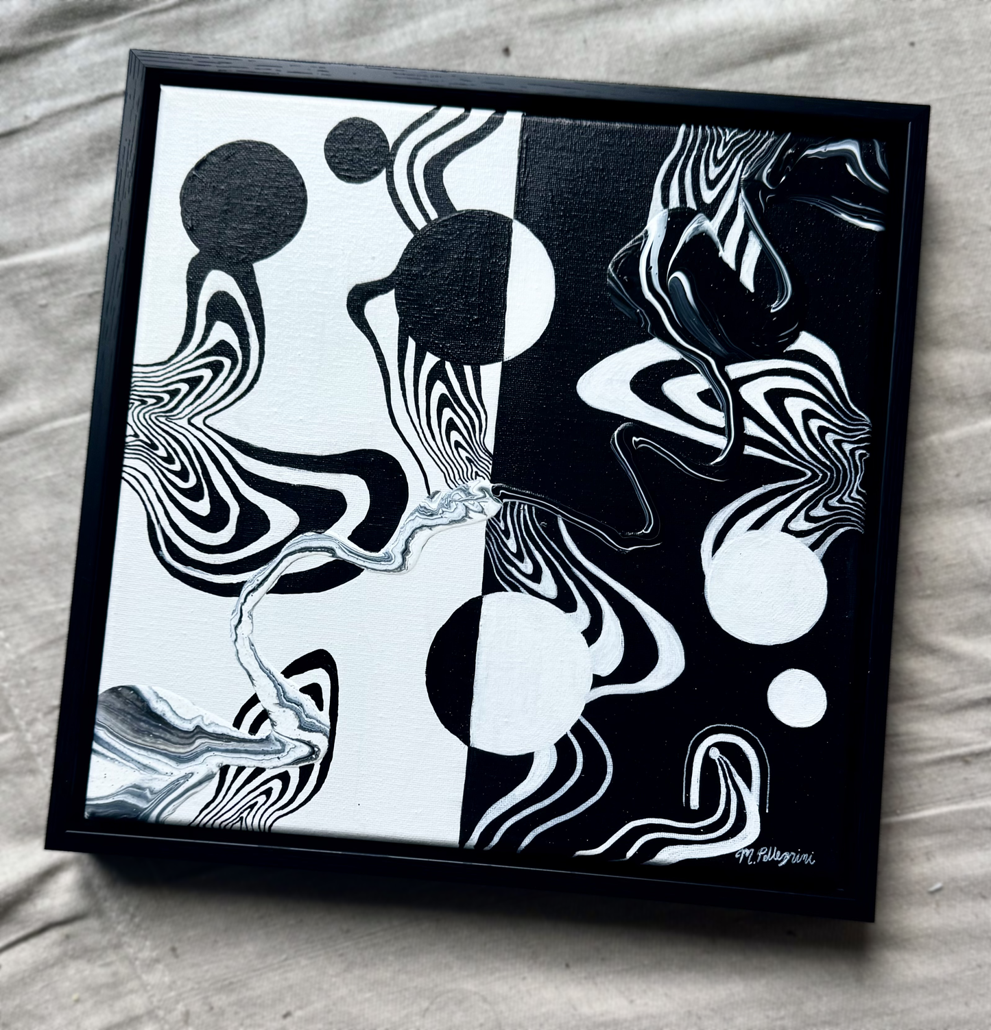 Objects in Motion Stay in Motion No. 2 - Original Framed Canvas Painting - SOLD